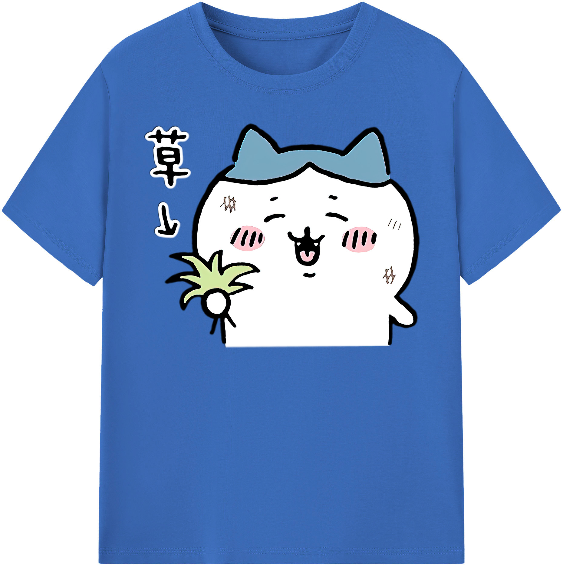 （画像用） ちいかわ ハチワレ Chii-kawa hachiware 綿100％半袖Tシャツ（フロントプリント）