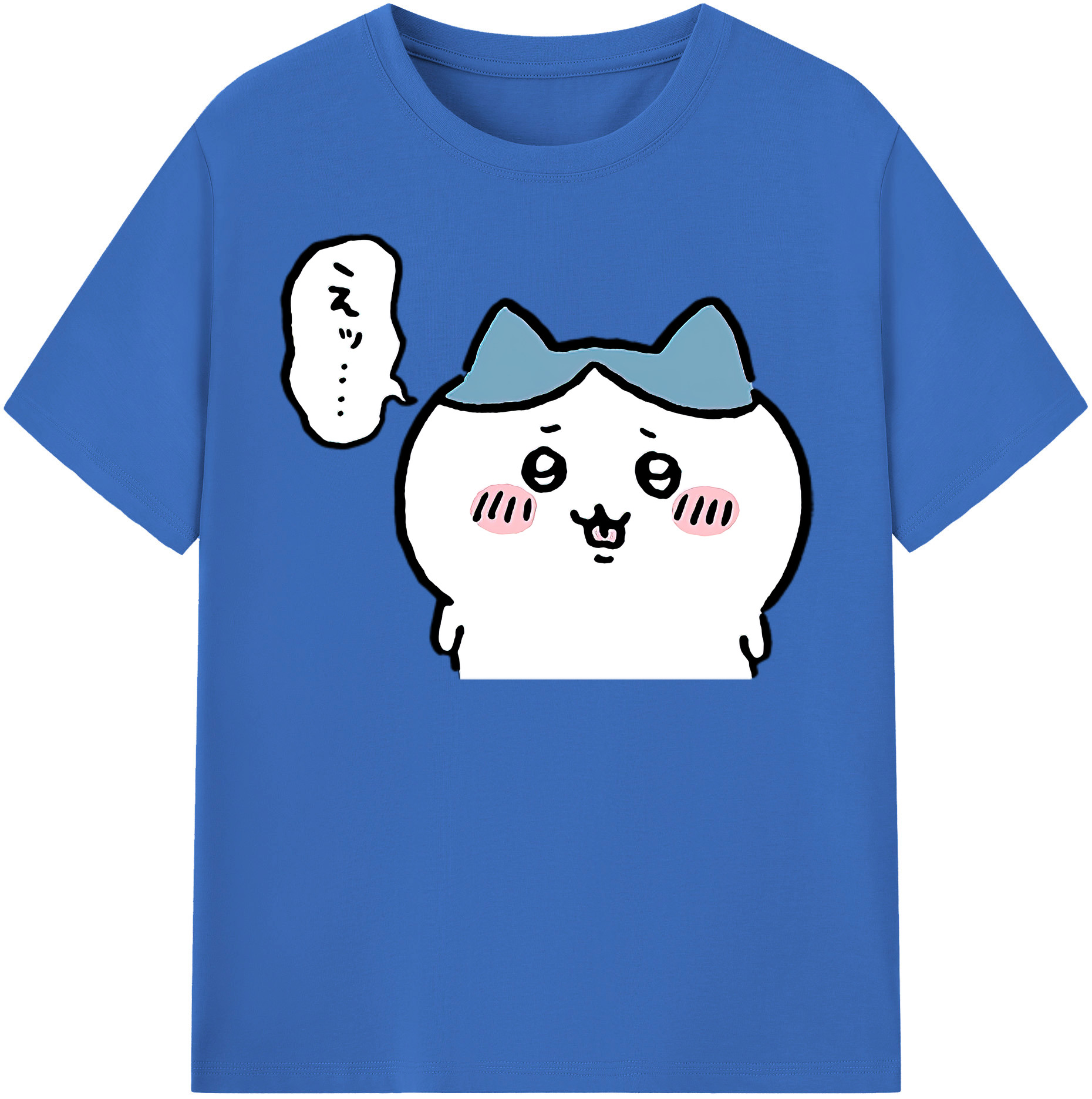 （画像用） ちいかわ ハチワレ Chii-kawa hachiware 綿100％半袖Tシャツ（フロントプリント）
