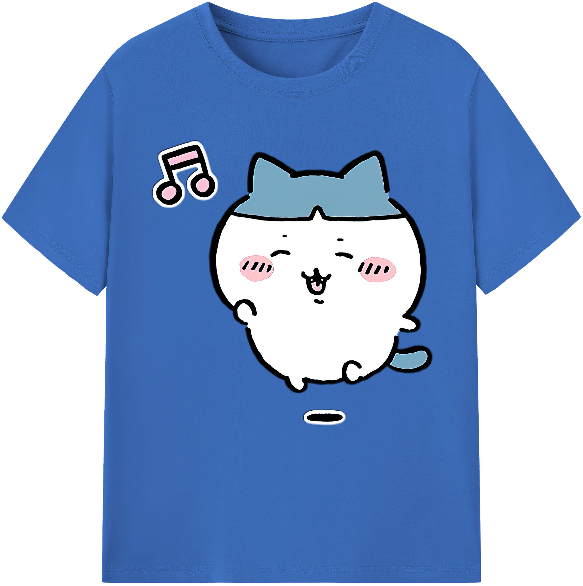 （画像用） ちいかわ ハチワレ Chii-kawa hachiware 綿100％半袖Tシャツ（フロントプリント）