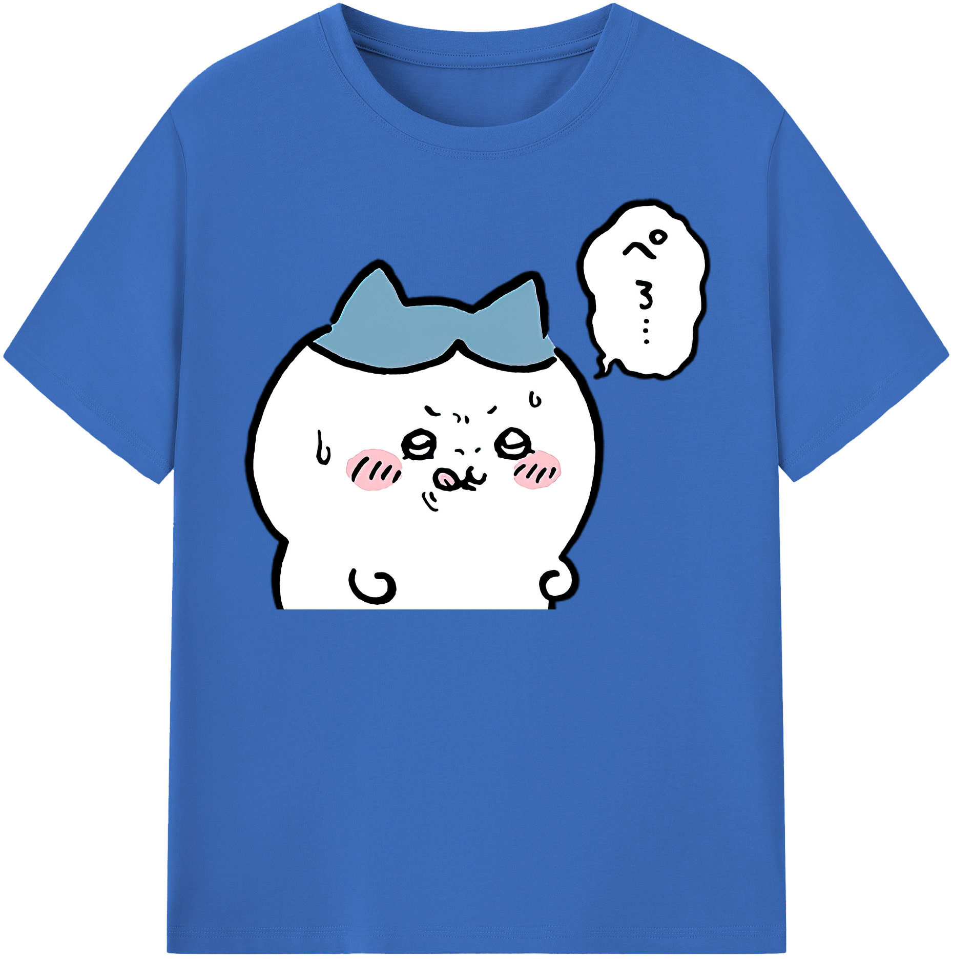 （画像用） ちいかわ ハチワレ Chii-kawa hachiware 綿100％半袖Tシャツ（フロントプリント）