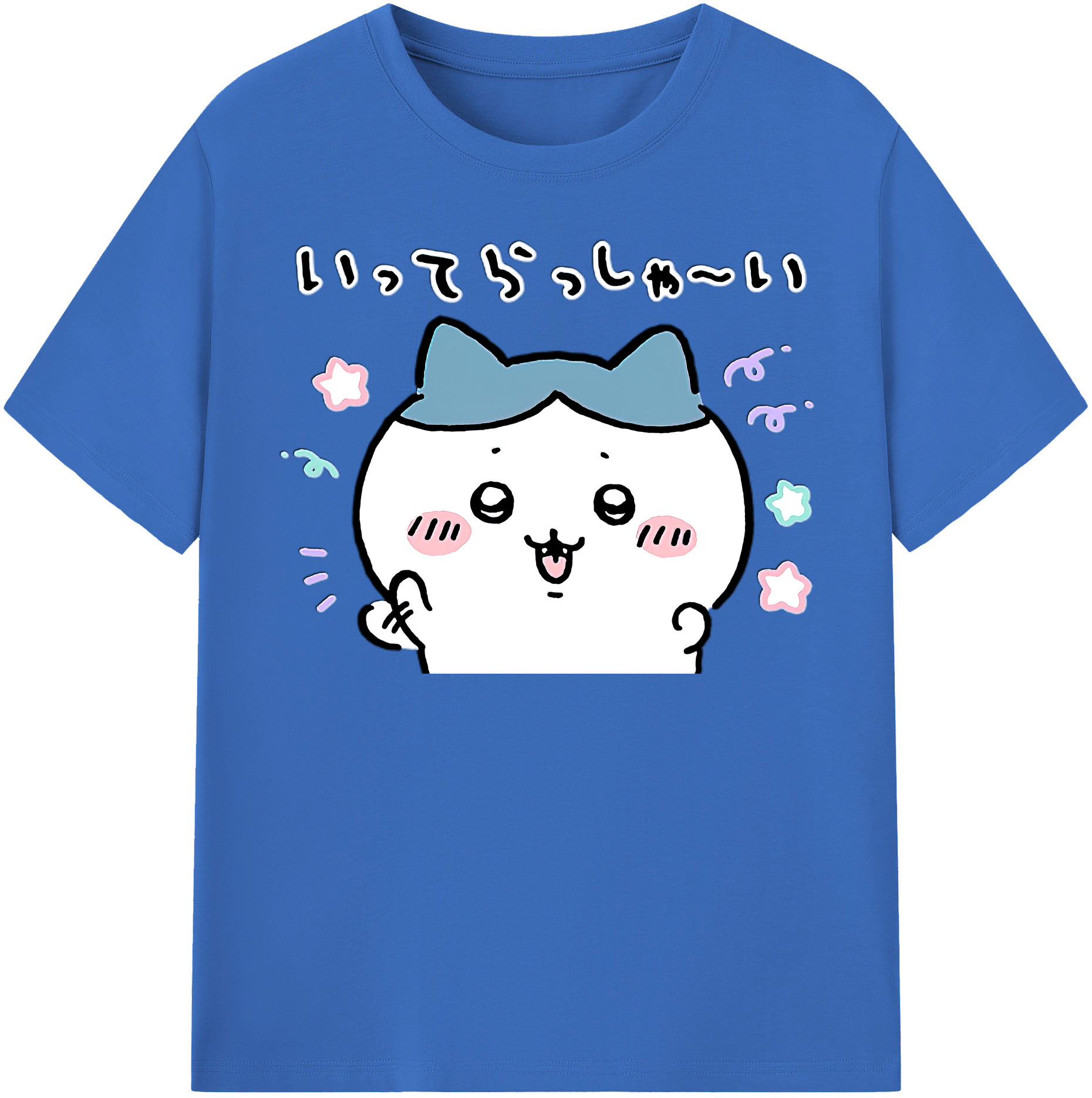 （画像用） ちいかわ ハチワレ Chii-kawa hachiware 綿100％半袖Tシャツ（フロントプリント）