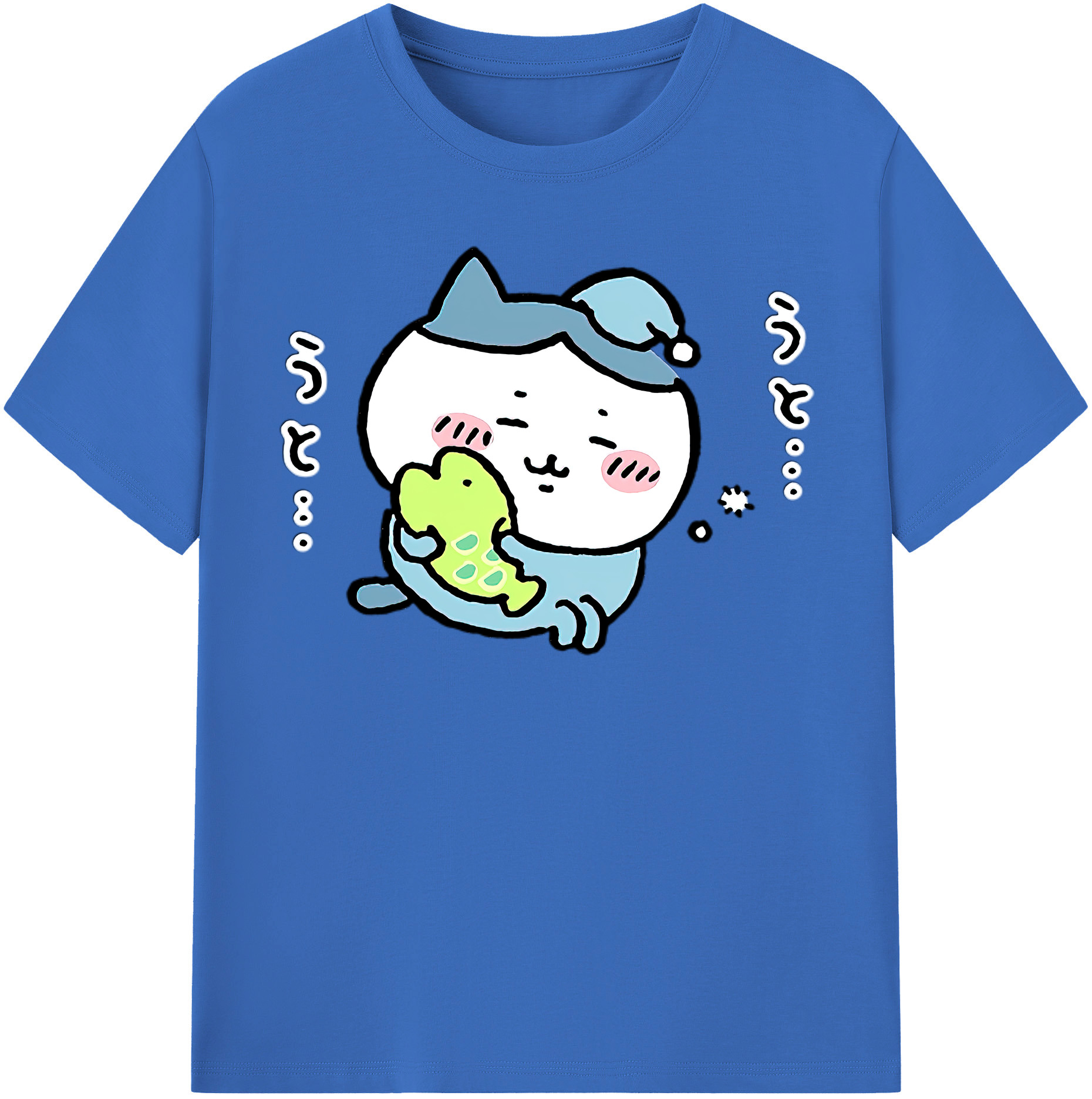 （画像用） ちいかわ ハチワレ Chii-kawa hachiware 綿100％半袖Tシャツ（フロントプリント）