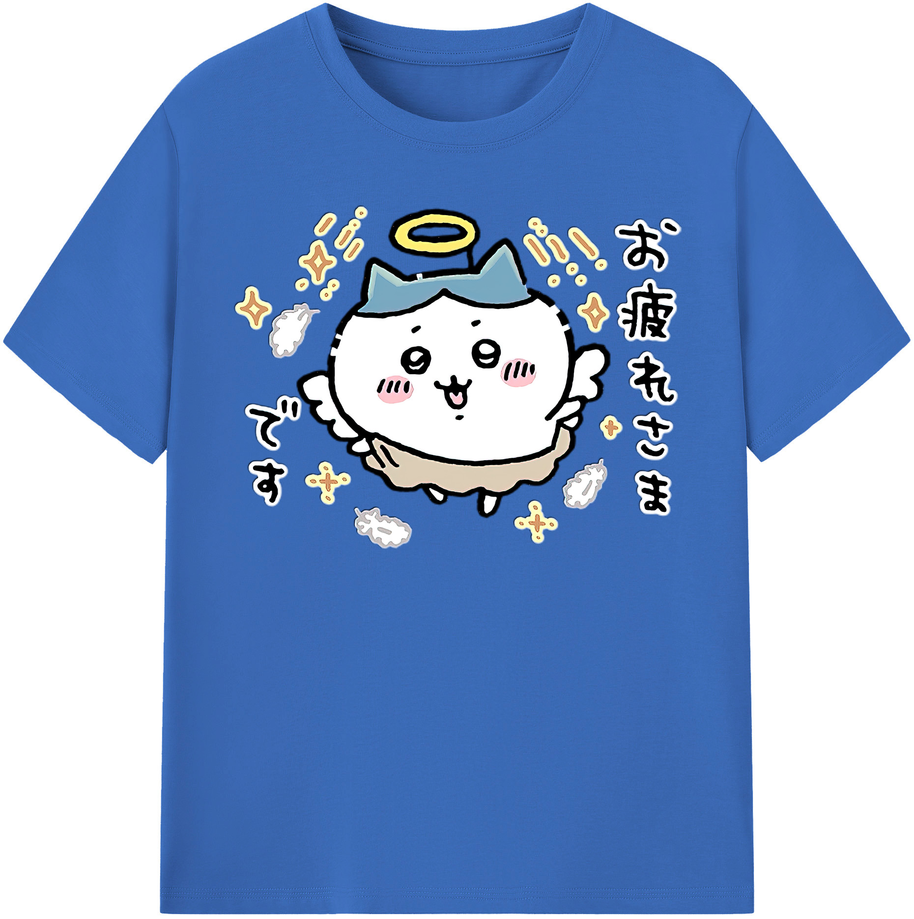 （画像用） ちいかわ ハチワレ Chii-kawa hachiware 綿100％半袖Tシャツ（フロントプリント）