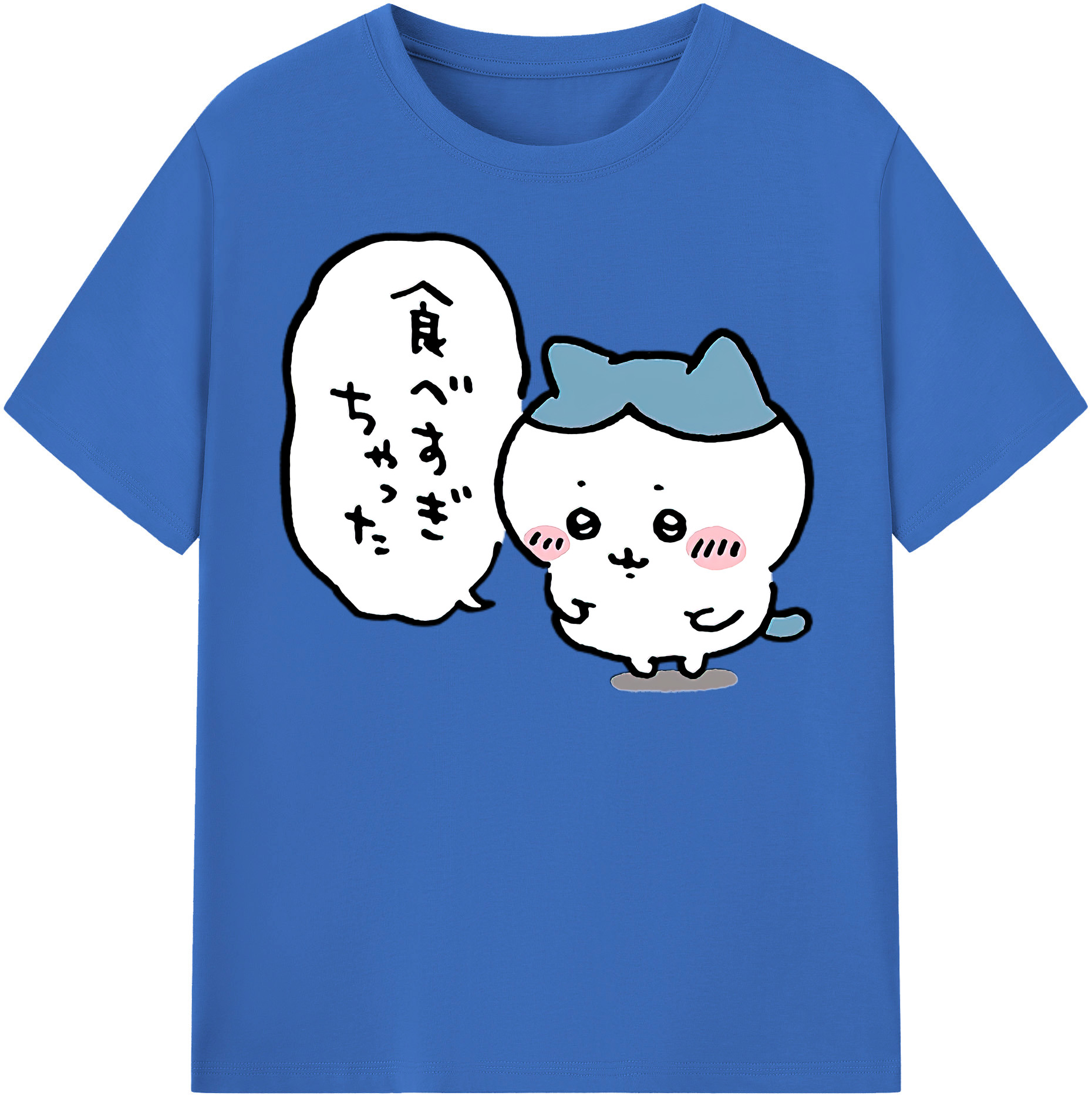 （画像用） ちいかわ ハチワレ Chii-kawa hachiware 綿100％半袖Tシャツ（フロントプリント）