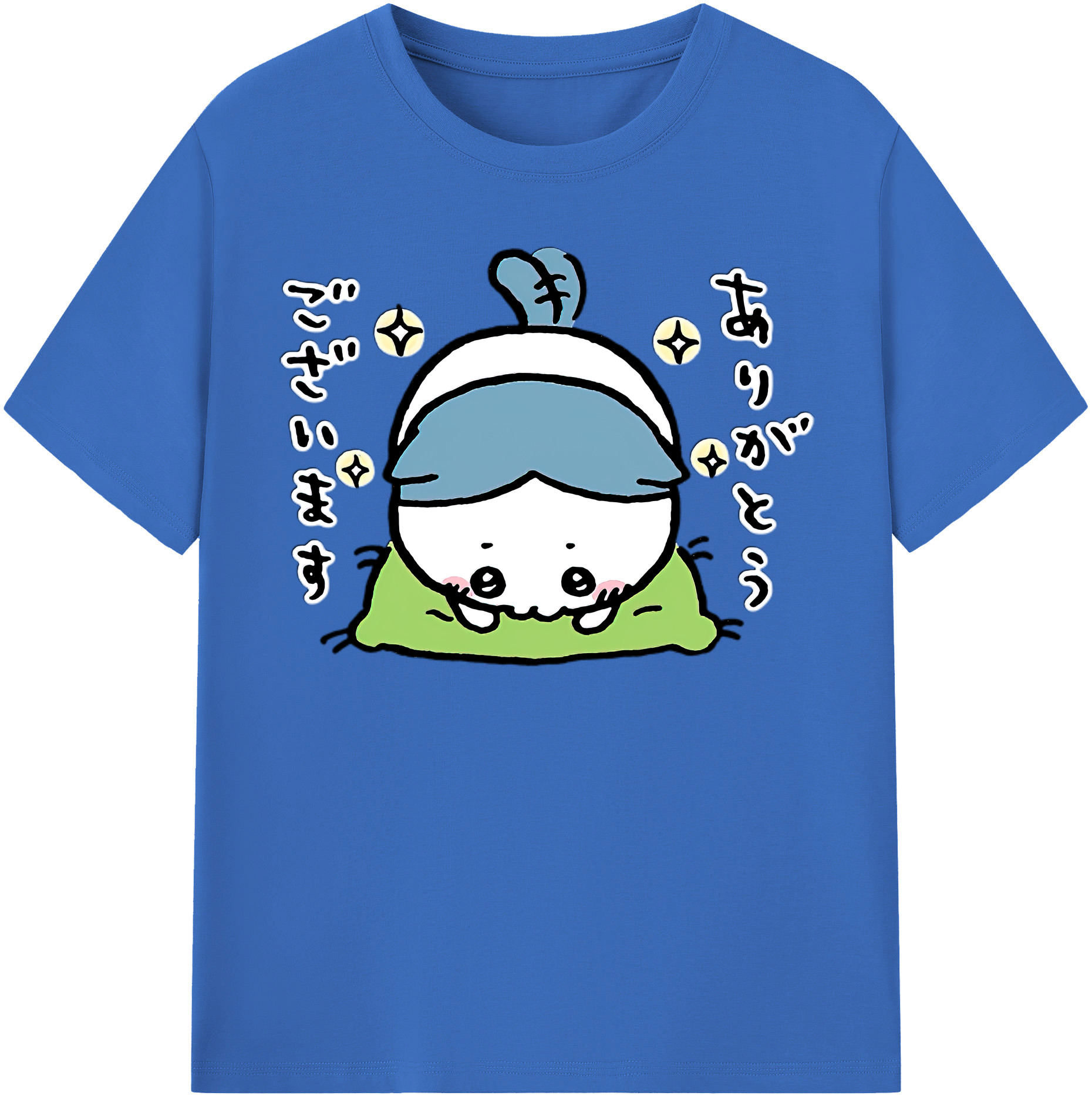 （画像用） ちいかわ ハチワレ Chii-kawa hachiware 綿100％半袖Tシャツ（フロントプリント）
