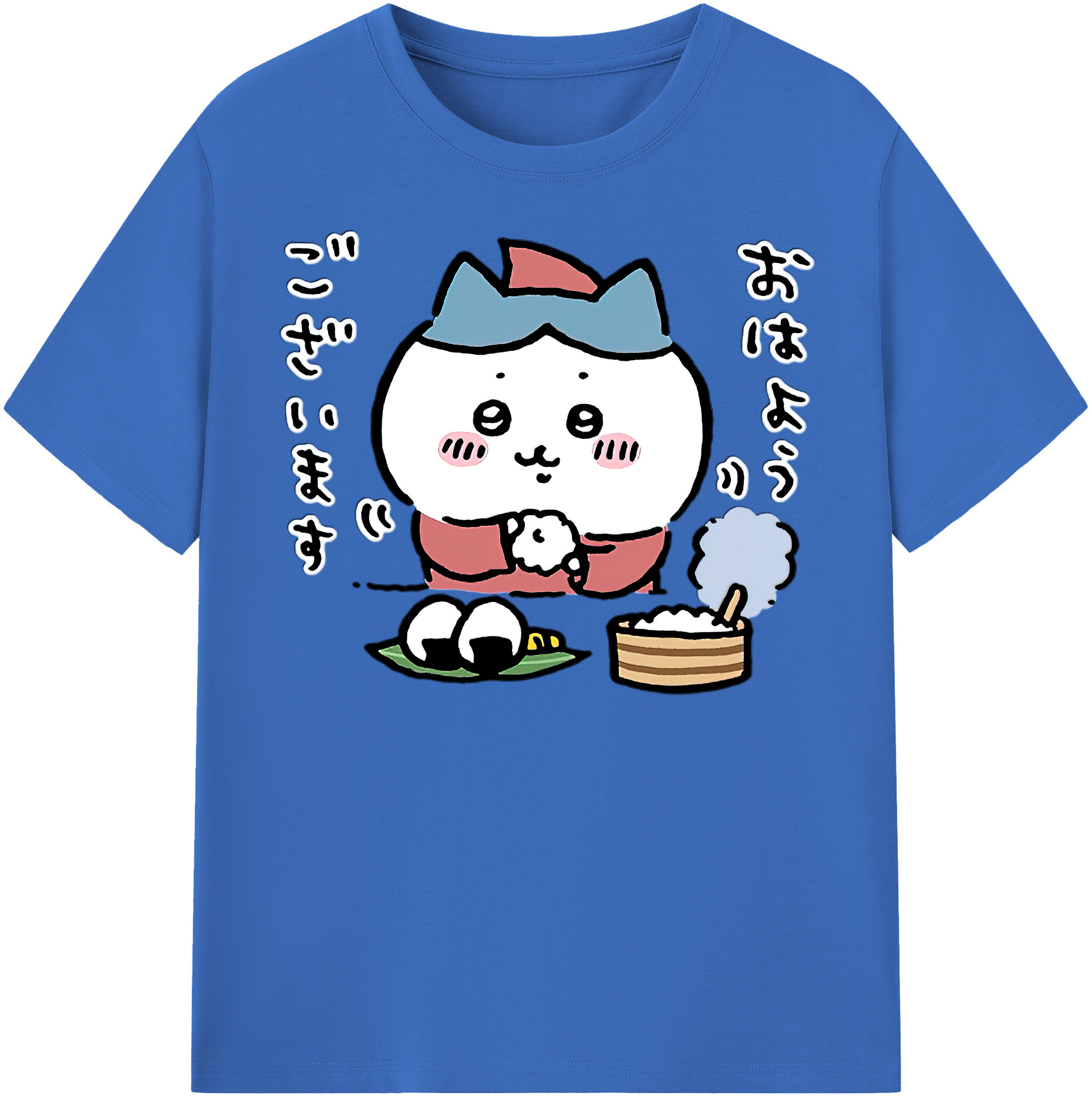 （画像用） ちいかわ ハチワレ Chii-kawa hachiware 綿100％半袖Tシャツ（フロントプリント）