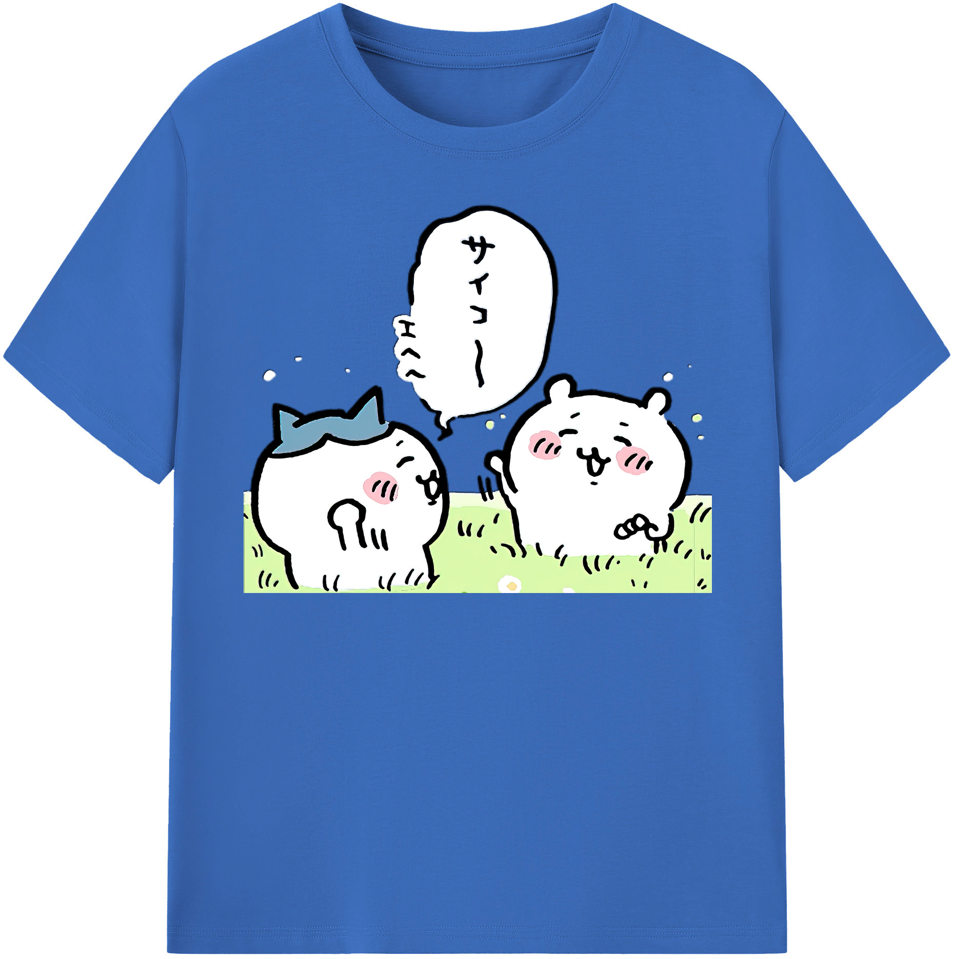 （画像用） ちいかわ ちいかわ Chii-kawa chiikawa 綿100％半袖Tシャツ（フロントプリント）