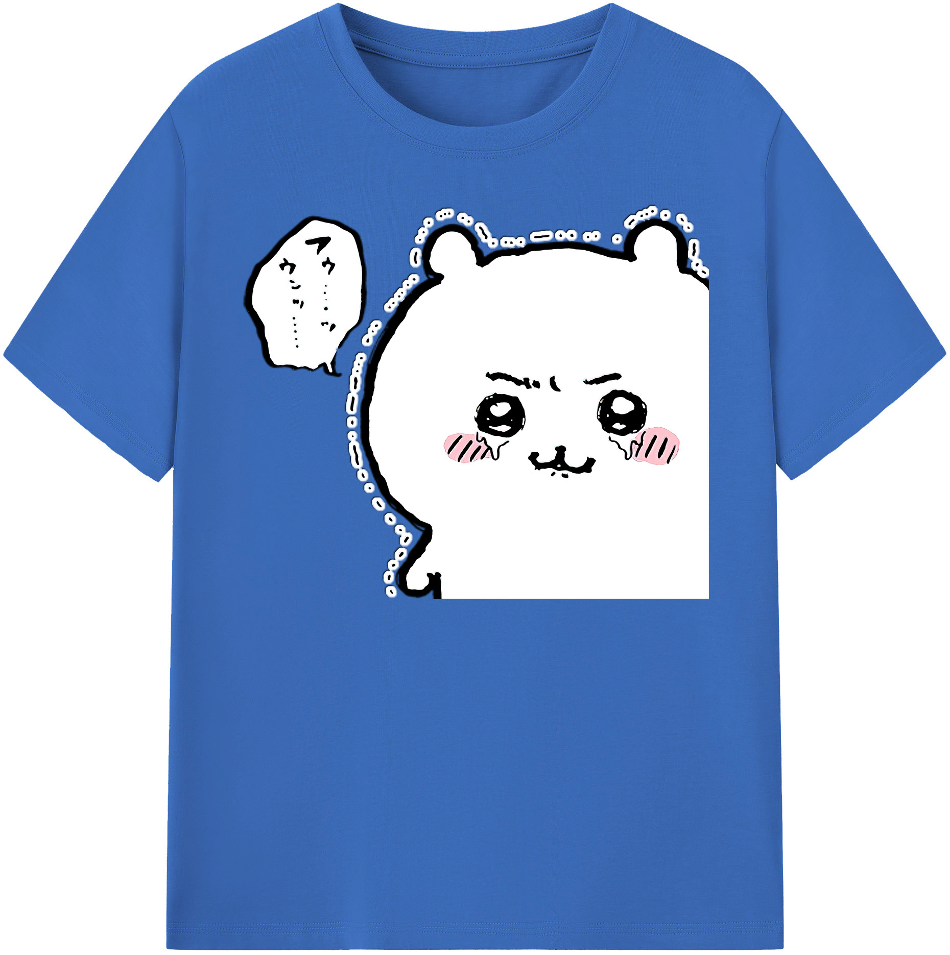 （画像用） ちいかわ ちいかわ Chii-kawa chiikawa 綿100％半袖Tシャツ（フロントプリント）