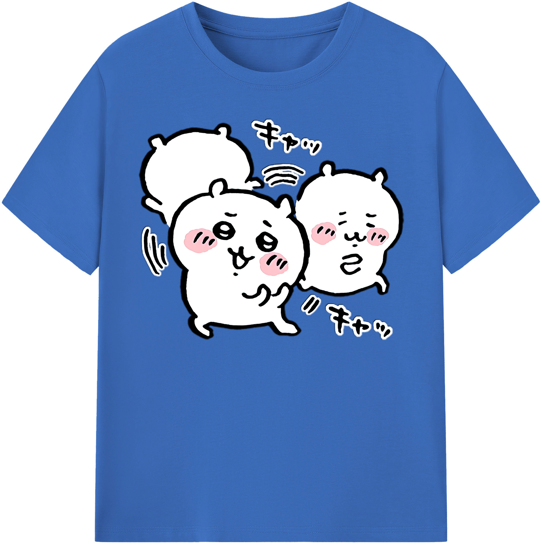 （画像用） ちいかわ ちいかわ Chii-kawa chiikawa 綿100％半袖Tシャツ（フロントプリント）