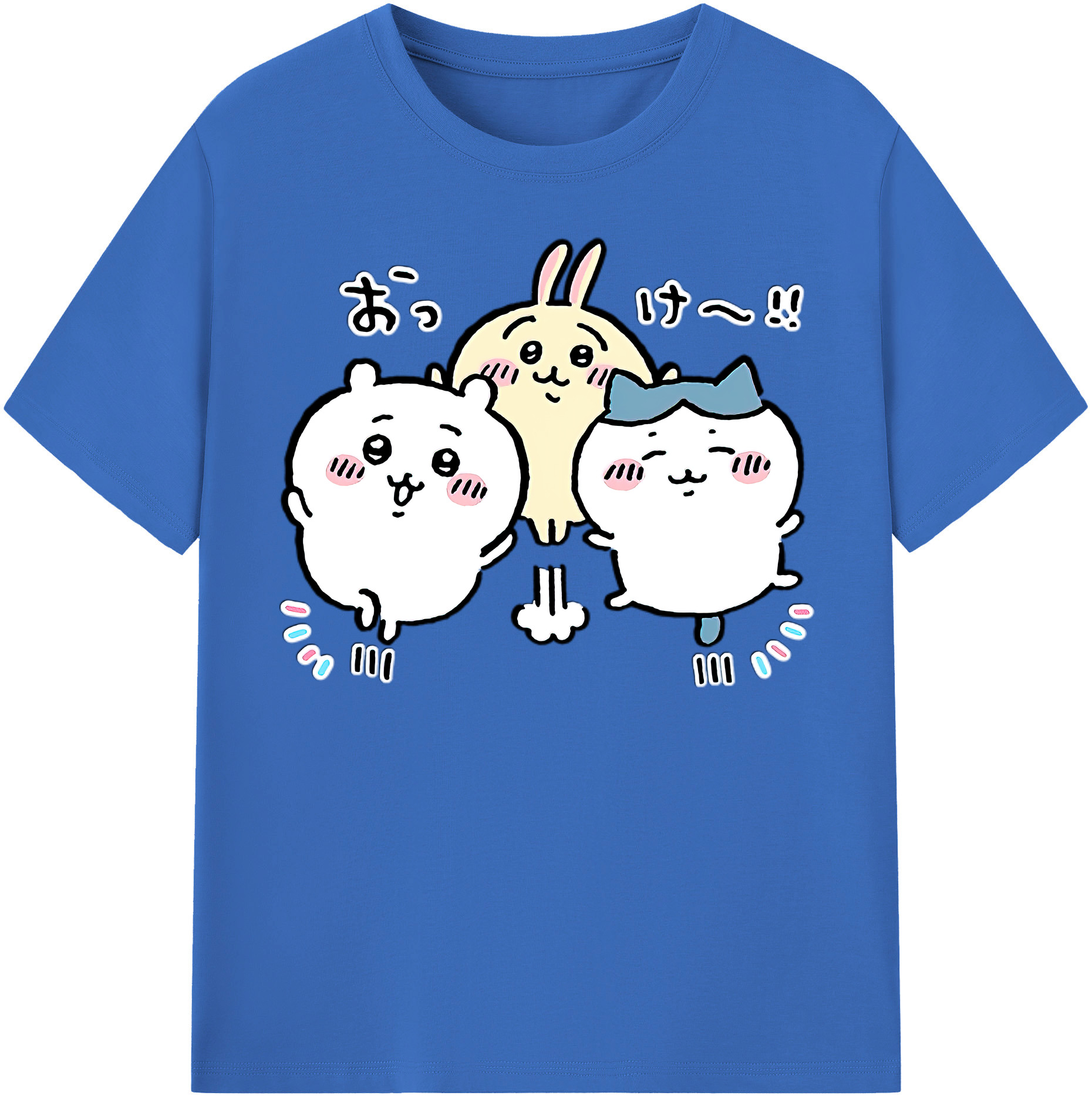 （画像用） ちいかわ ちいかわ Chii-kawa chiikawa 綿100％半袖Tシャツ（フロントプリント）