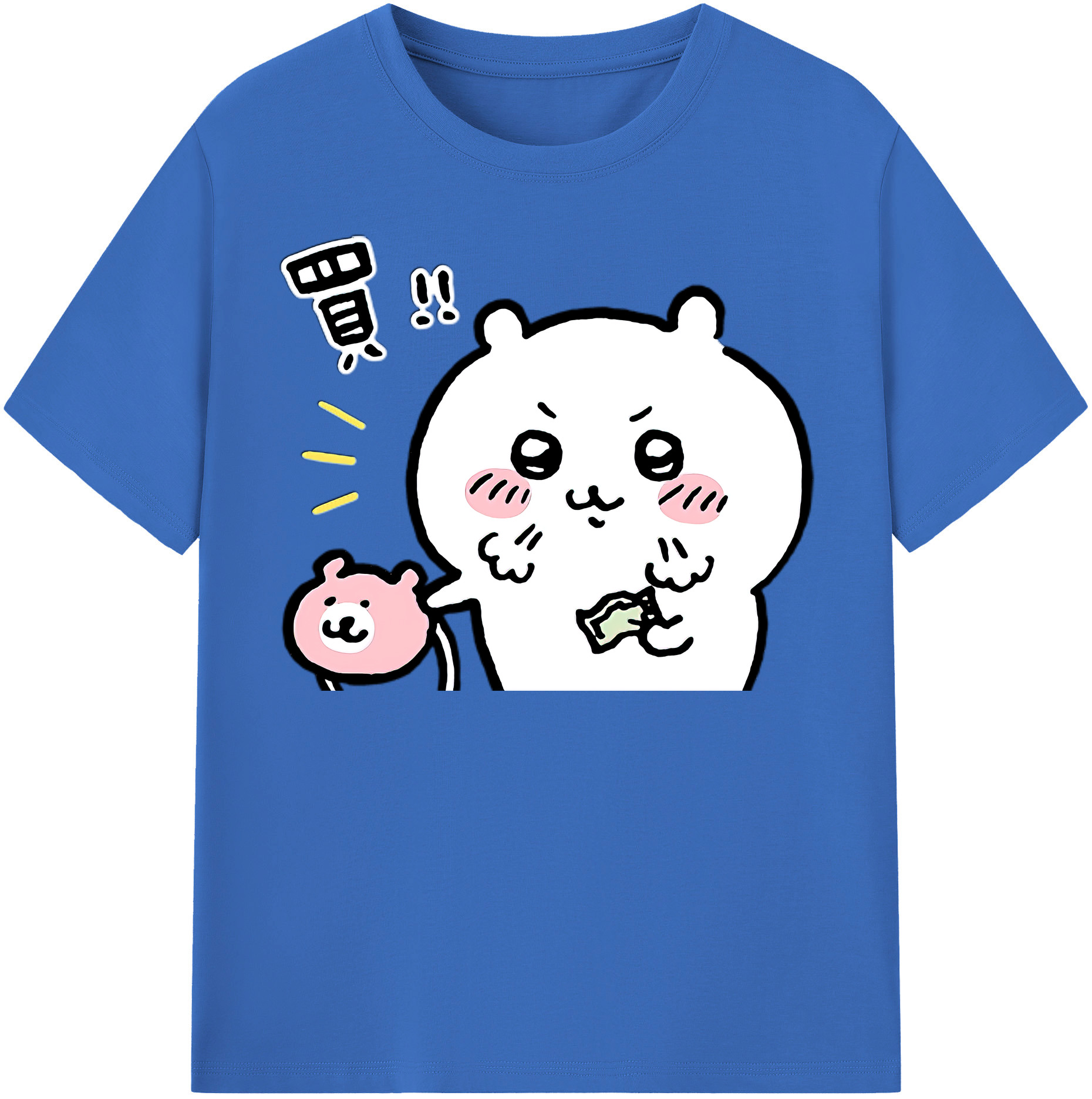 （画像用） ちいかわ ちいかわ Chii-kawa chiikawa 綿100％半袖Tシャツ（フロントプリント）