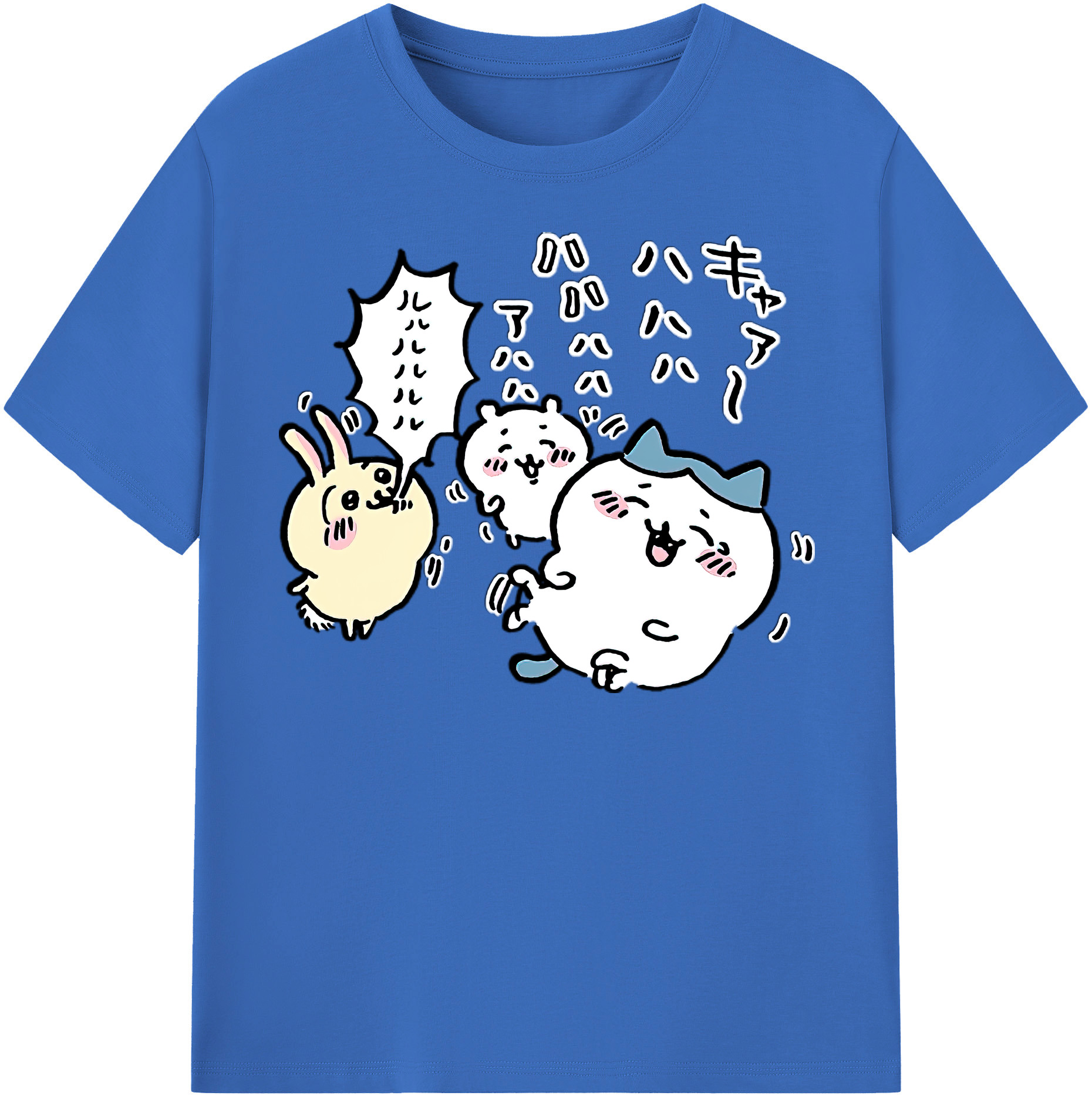 （画像用） ちいかわ うさぎ Chii-kawa usagi 綿100％半袖Tシャツ（フロントプリント）