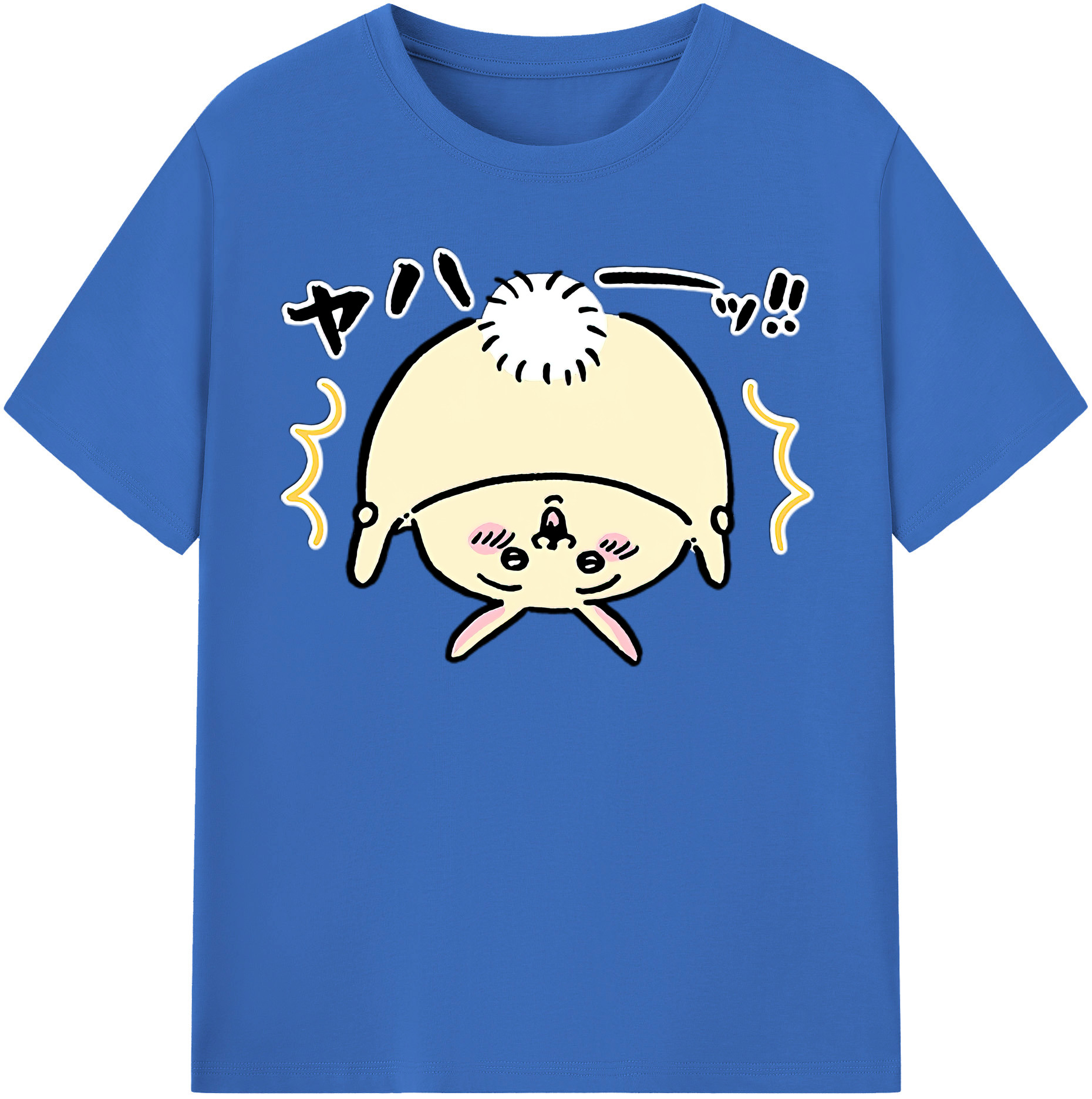 （画像用） ちいかわ うさぎ Chii-kawa usagi 綿100％半袖Tシャツ（フロントプリント）