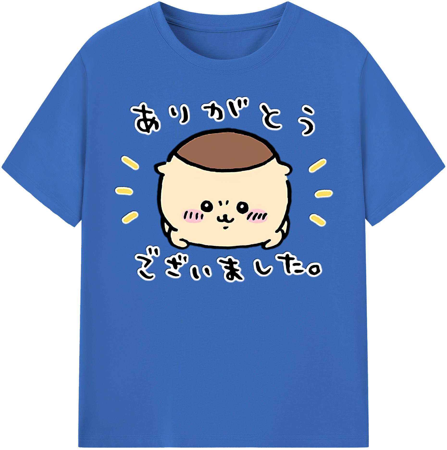 （画像用） ちいかわ くりまんじゅう Chii-kawa kuri manjū 綿100％半袖Tシャツ（フロントプリント）