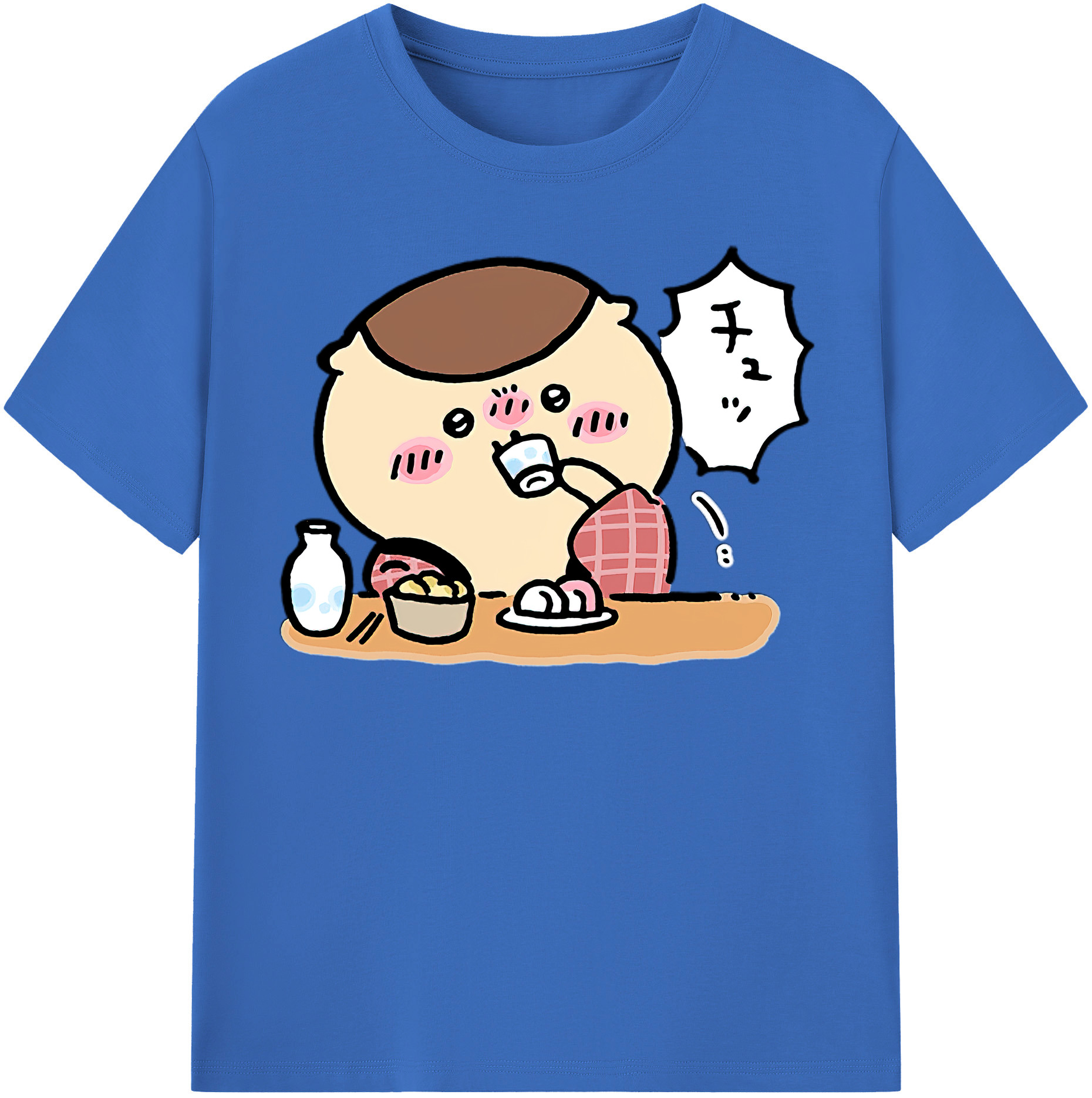 （画像用） ちいかわ くりまんじゅう Chii-kawa kuri manjū 綿100％半袖Tシャツ（フロントプリント）