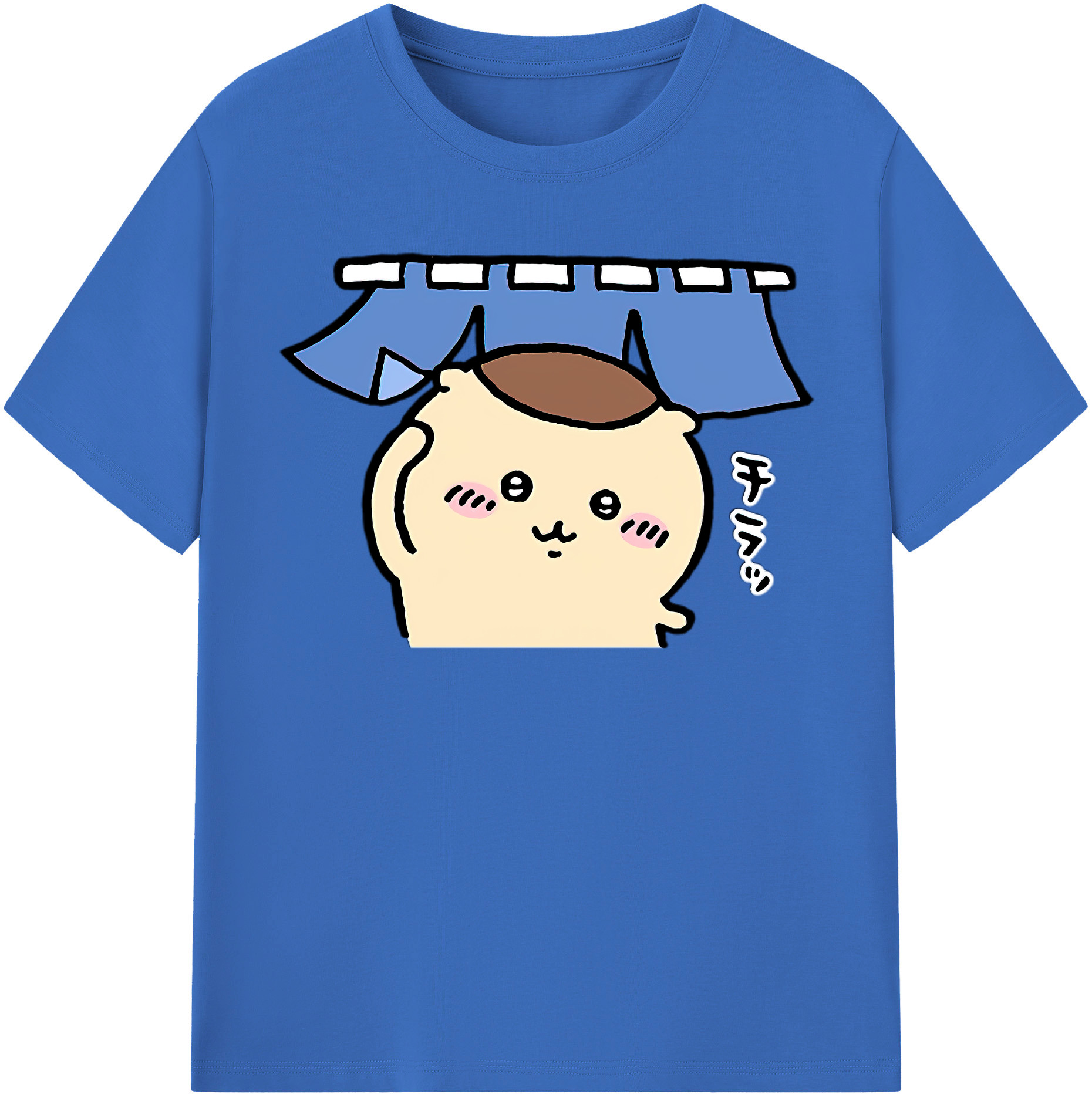 （画像用） ちいかわ くりまんじゅう Chii-kawa kuri manjū 綿100％半袖Tシャツ（フロントプリント）