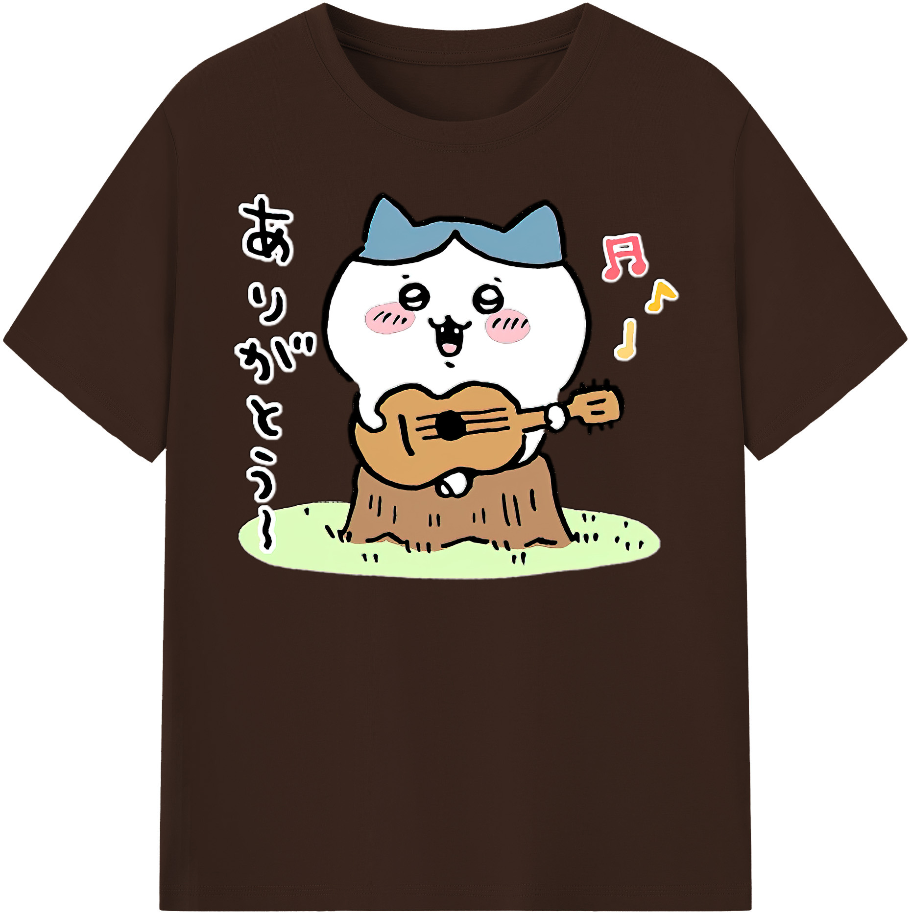 （画像用） ちいかわ ハチワレ Chii-kawa hachiware 綿100％半袖Tシャツ（フロントプリント）