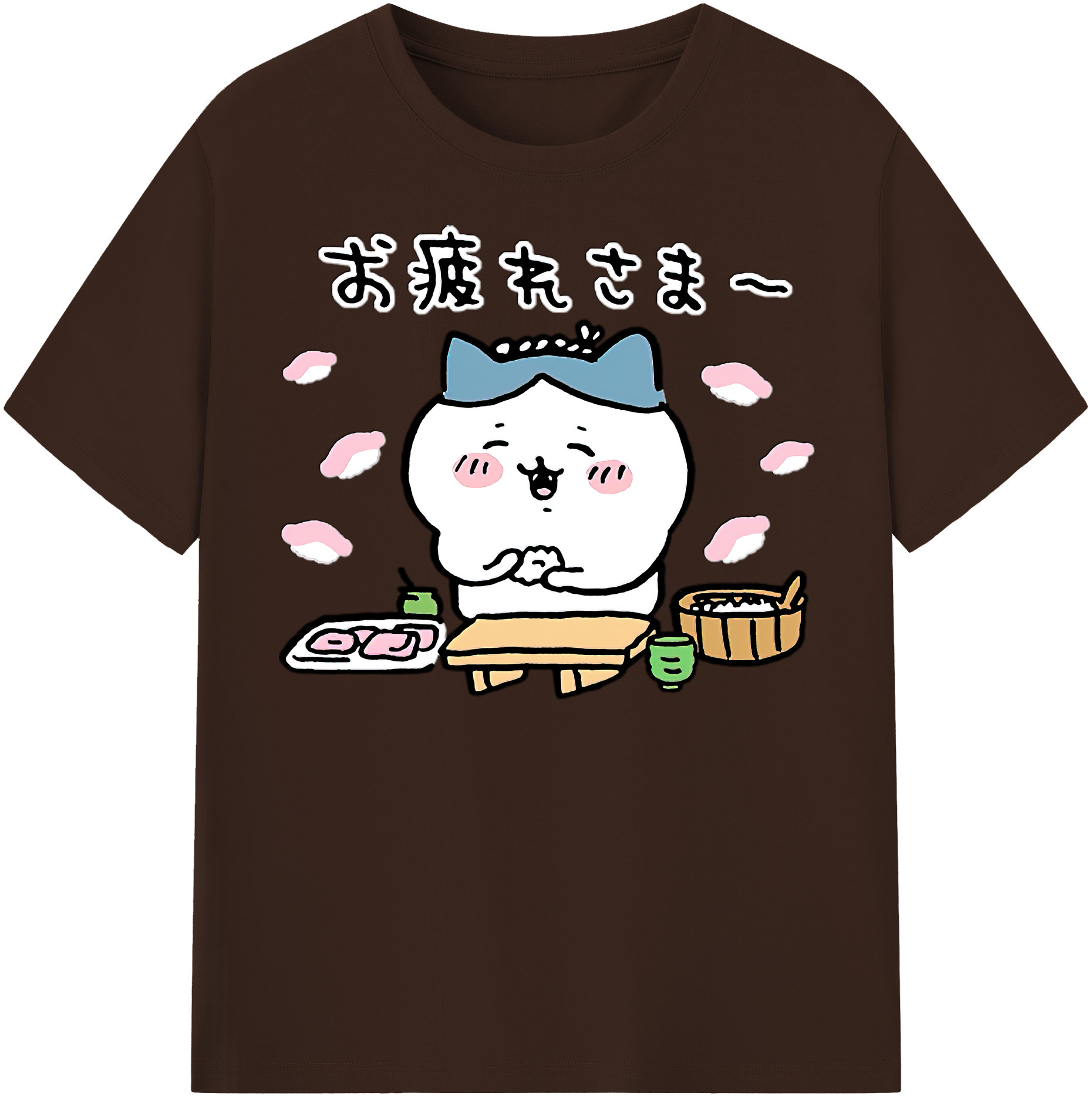 （画像用） ちいかわ ハチワレ Chii-kawa hachiware 綿100％半袖Tシャツ（フロントプリント）