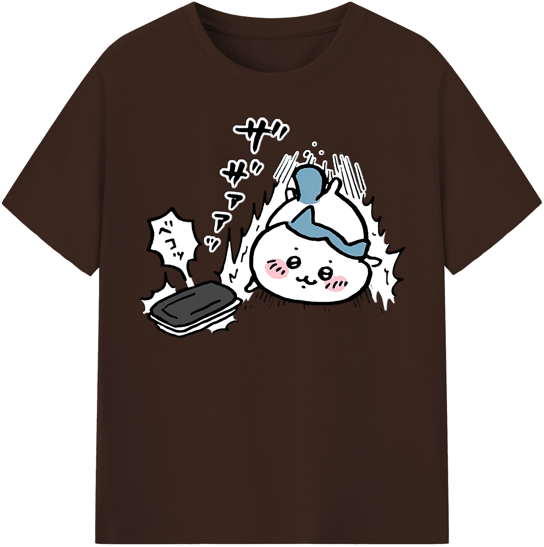 （画像用） ちいかわ ハチワレ Chii-kawa hachiware 綿100％半袖Tシャツ（フロントプリント）