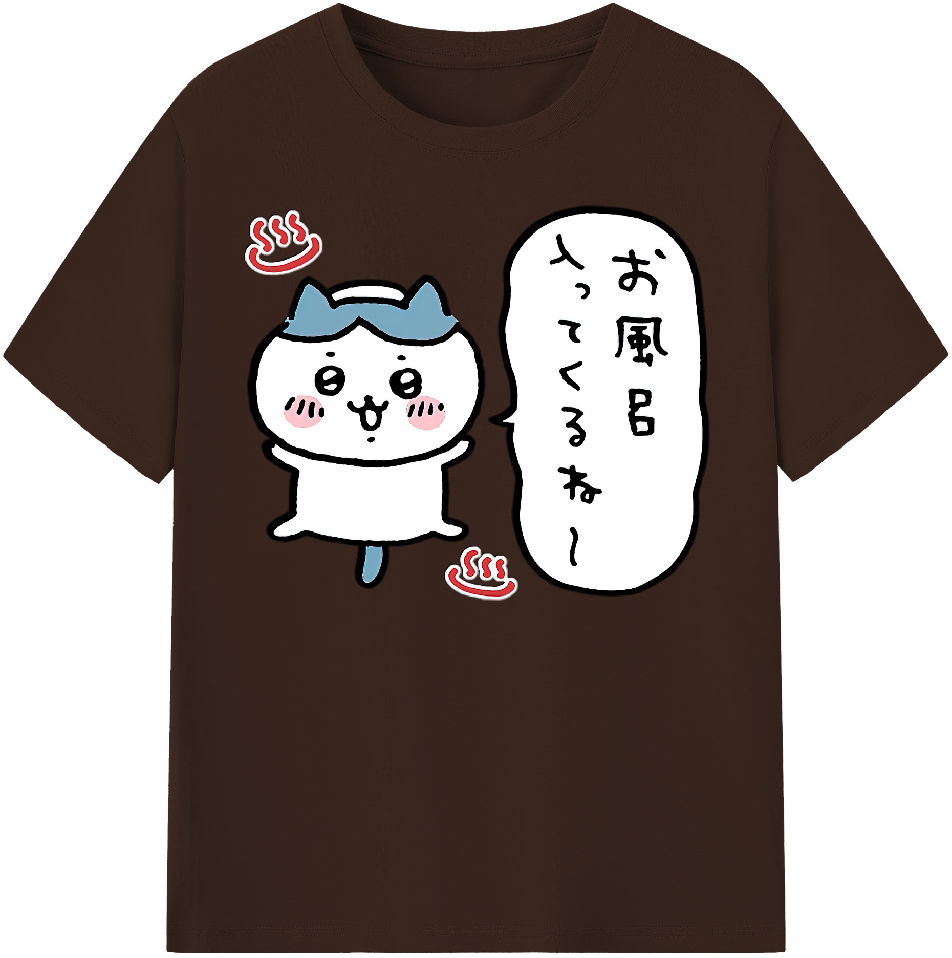 （画像用） ちいかわ ハチワレ Chii-kawa hachiware 綿100％半袖Tシャツ（フロントプリント）
