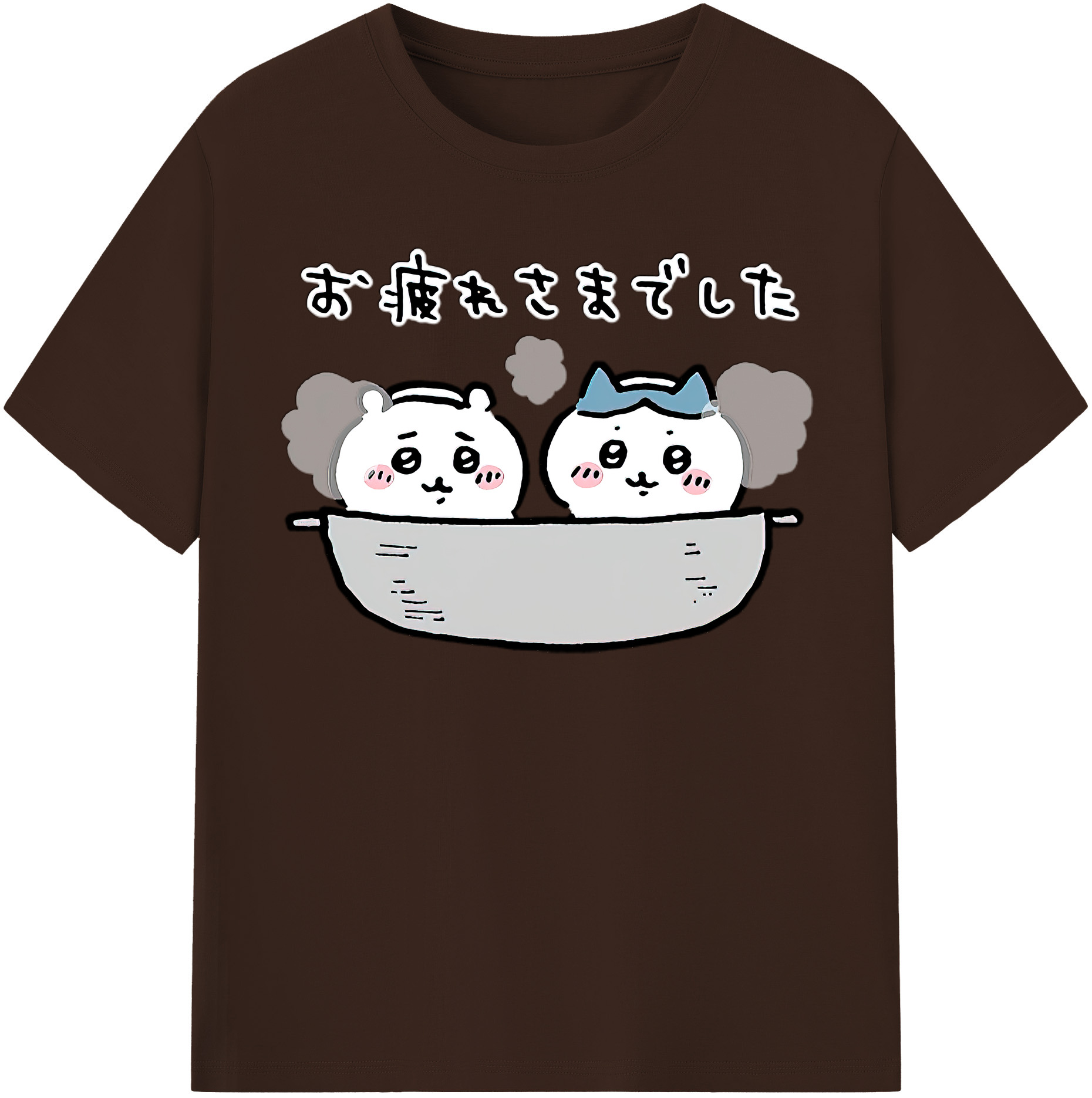 （画像用） ちいかわ ハチワレ Chii-kawa hachiware 綿100％半袖Tシャツ（フロントプリント）