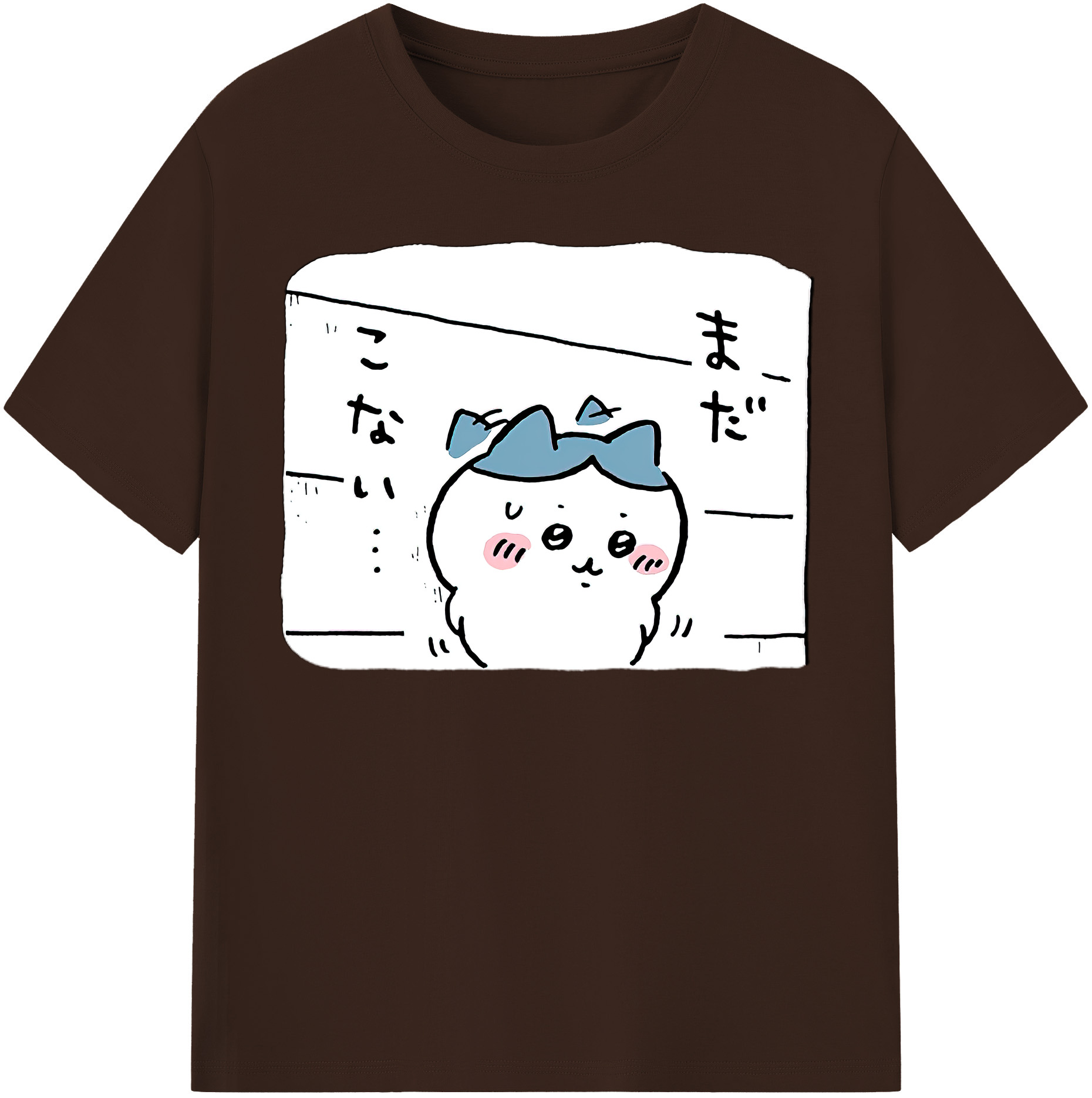 （画像用） ちいかわ ハチワレ Chii-kawa hachiware 綿100％半袖Tシャツ（フロントプリント）