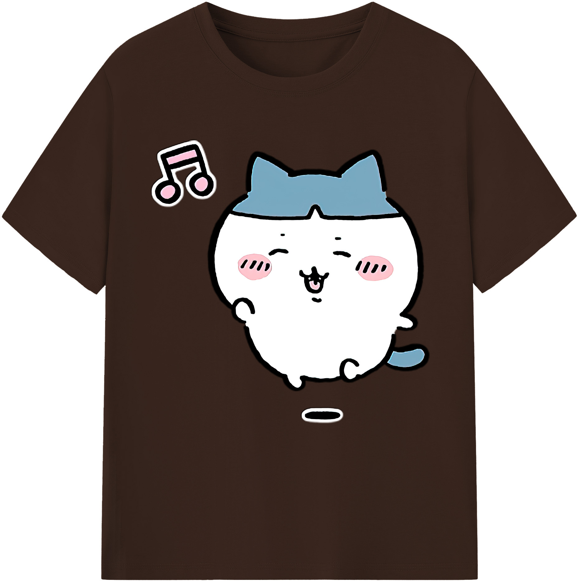 （画像用） ちいかわ ハチワレ Chii-kawa hachiware 綿100％半袖Tシャツ（フロントプリント）