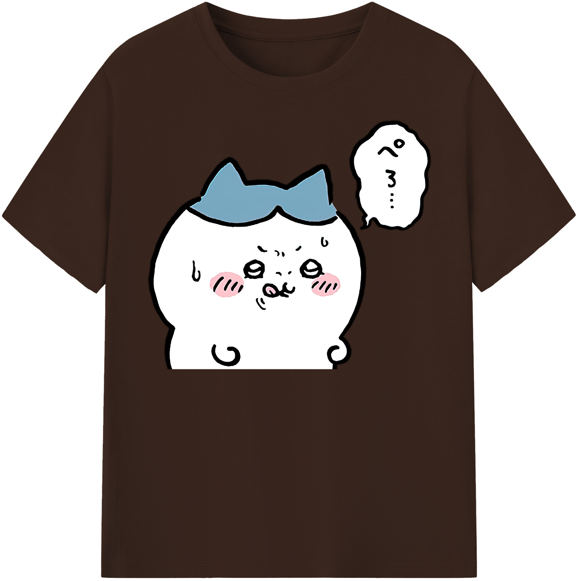 （画像用） ちいかわ ハチワレ Chii-kawa hachiware 綿100％半袖Tシャツ（フロントプリント）