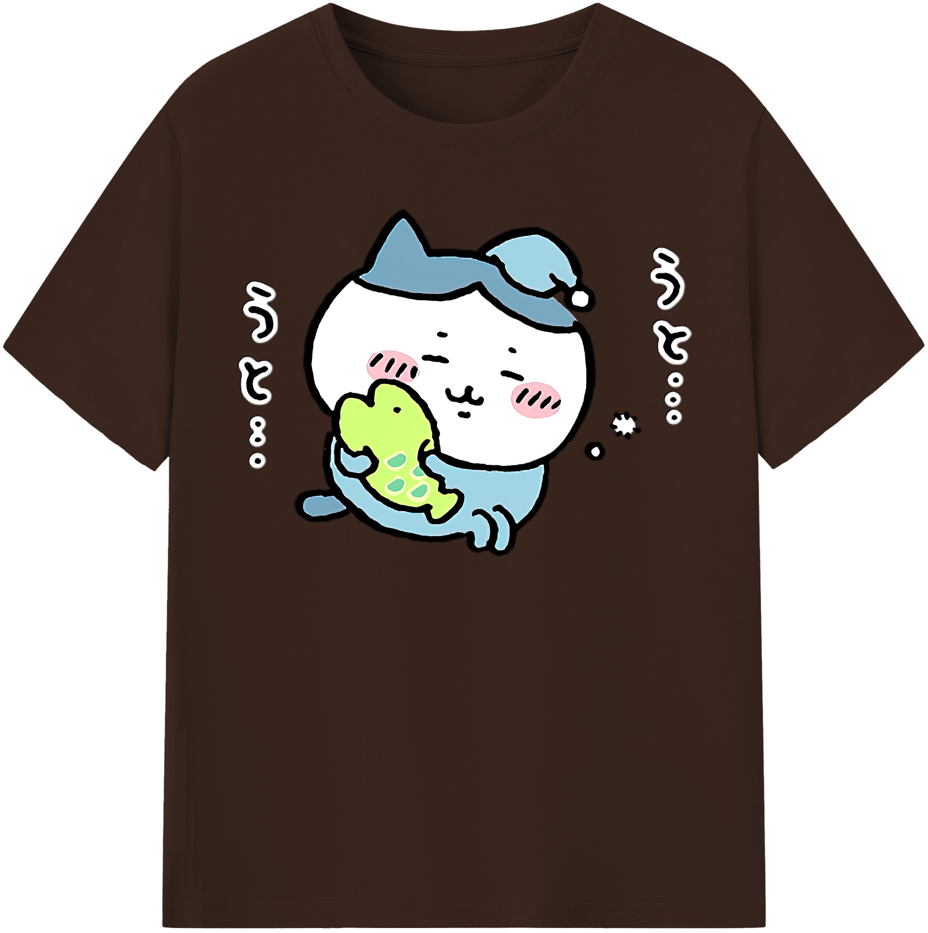 （画像用） ちいかわ ハチワレ Chii-kawa hachiware 綿100％半袖Tシャツ（フロントプリント）