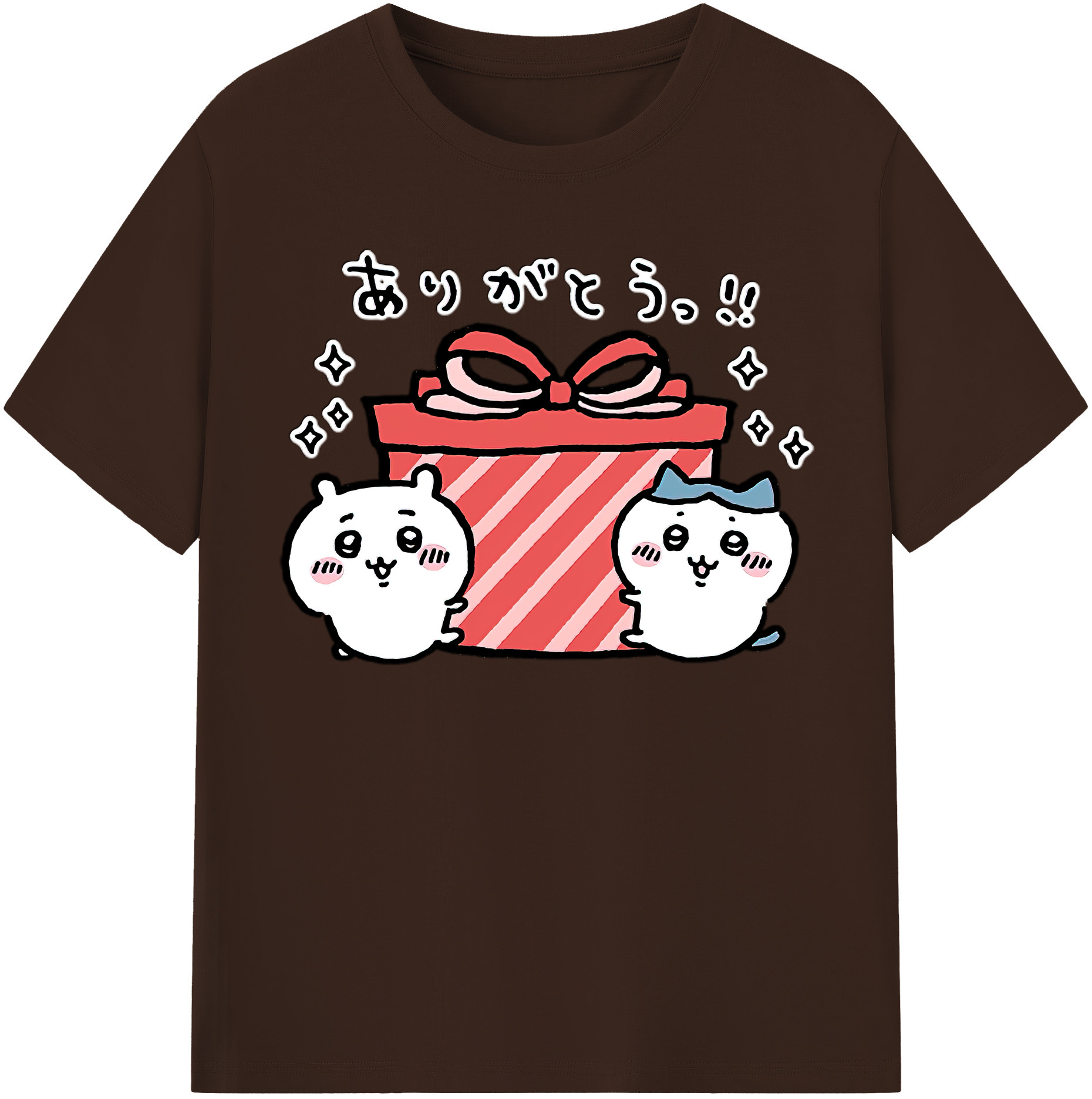 （画像用） ちいかわ ハチワレ Chii-kawa hachiware 綿100％半袖Tシャツ（フロントプリント）