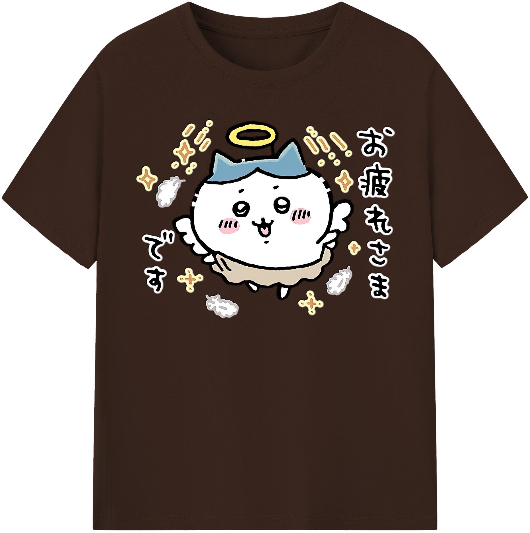 （画像用） ちいかわ ハチワレ Chii-kawa hachiware 綿100％半袖Tシャツ（フロントプリント）