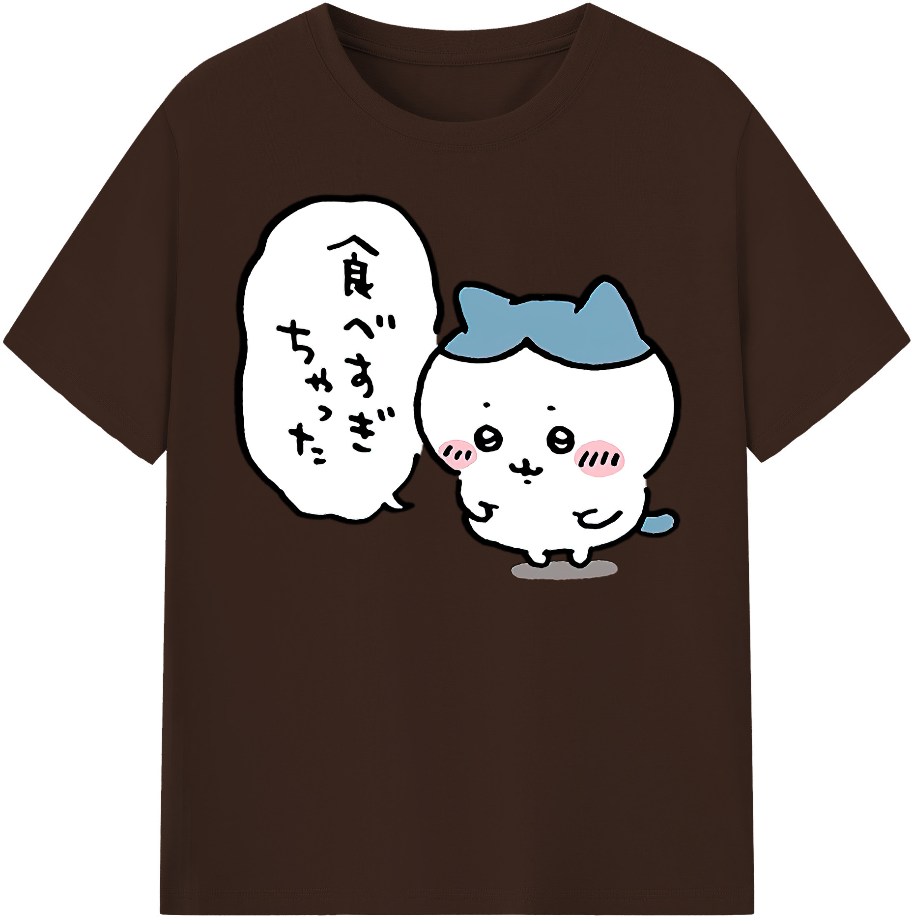 （画像用） ちいかわ ハチワレ Chii-kawa hachiware 綿100％半袖Tシャツ（フロントプリント）
