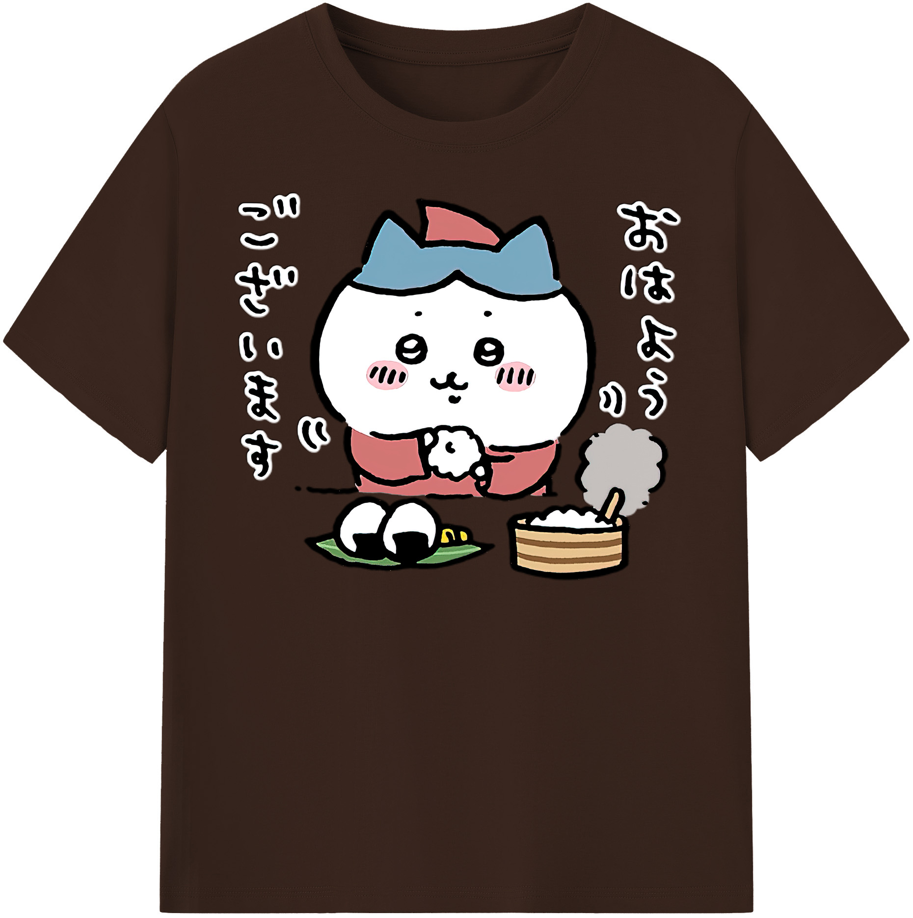 （画像用） ちいかわ ハチワレ Chii-kawa hachiware 綿100％半袖Tシャツ（フロントプリント）
