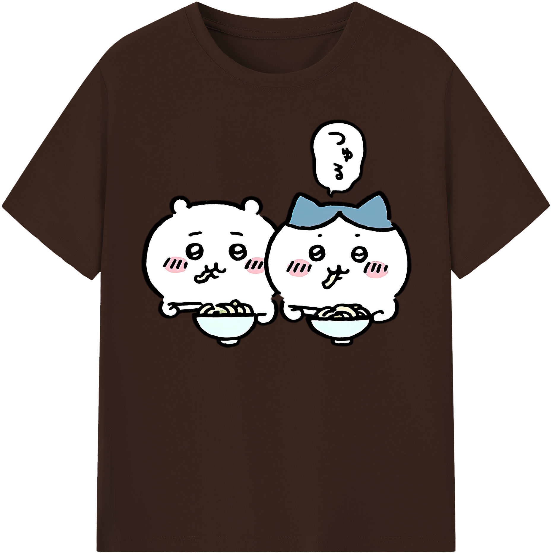 （画像用） ちいかわ ハチワレ Chii-kawa hachiware 綿100％半袖Tシャツ（フロントプリント）