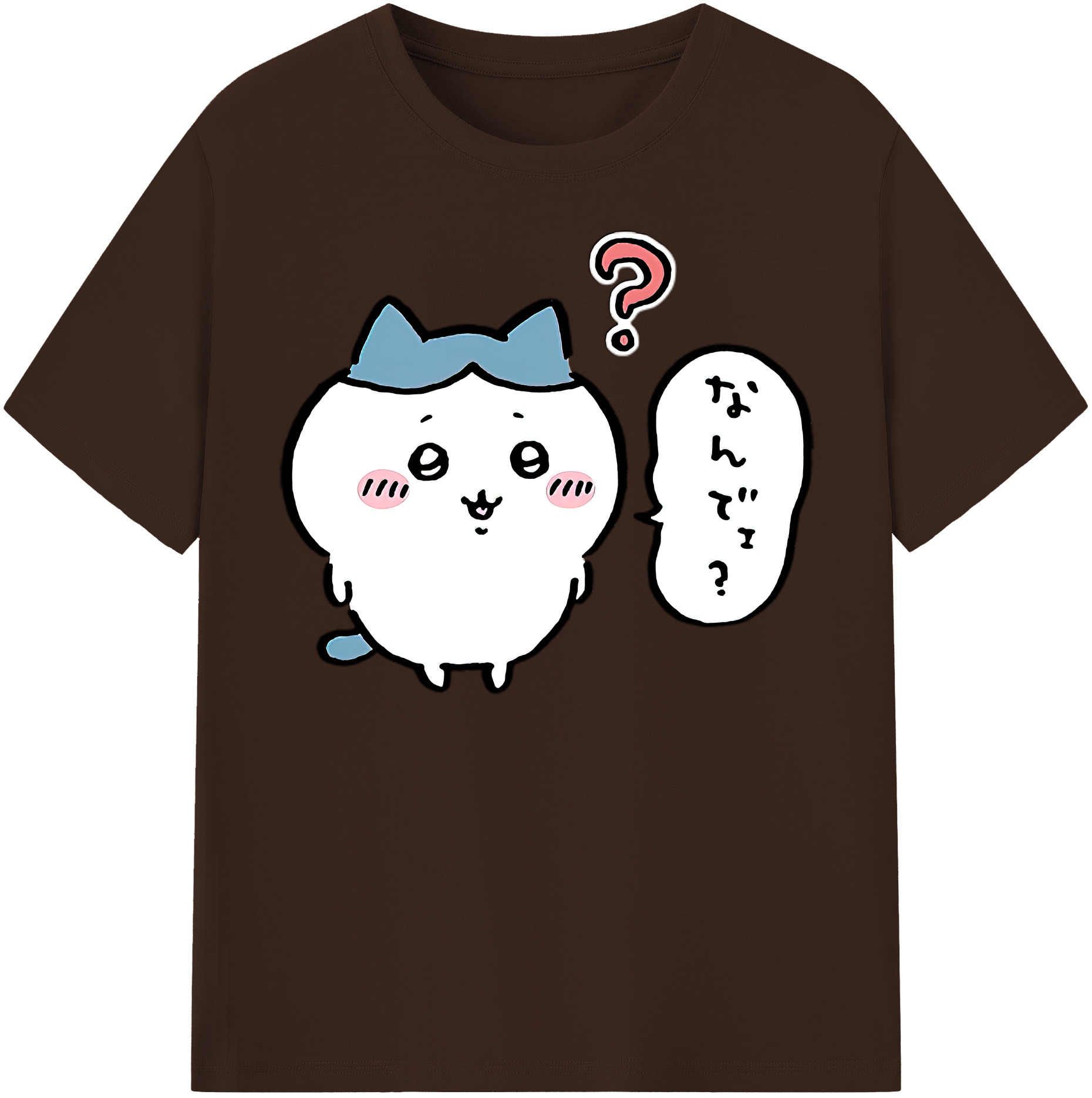 （画像用） ちいかわ ハチワレ Chii-kawa hachiware 綿100％半袖Tシャツ（フロントプリント）