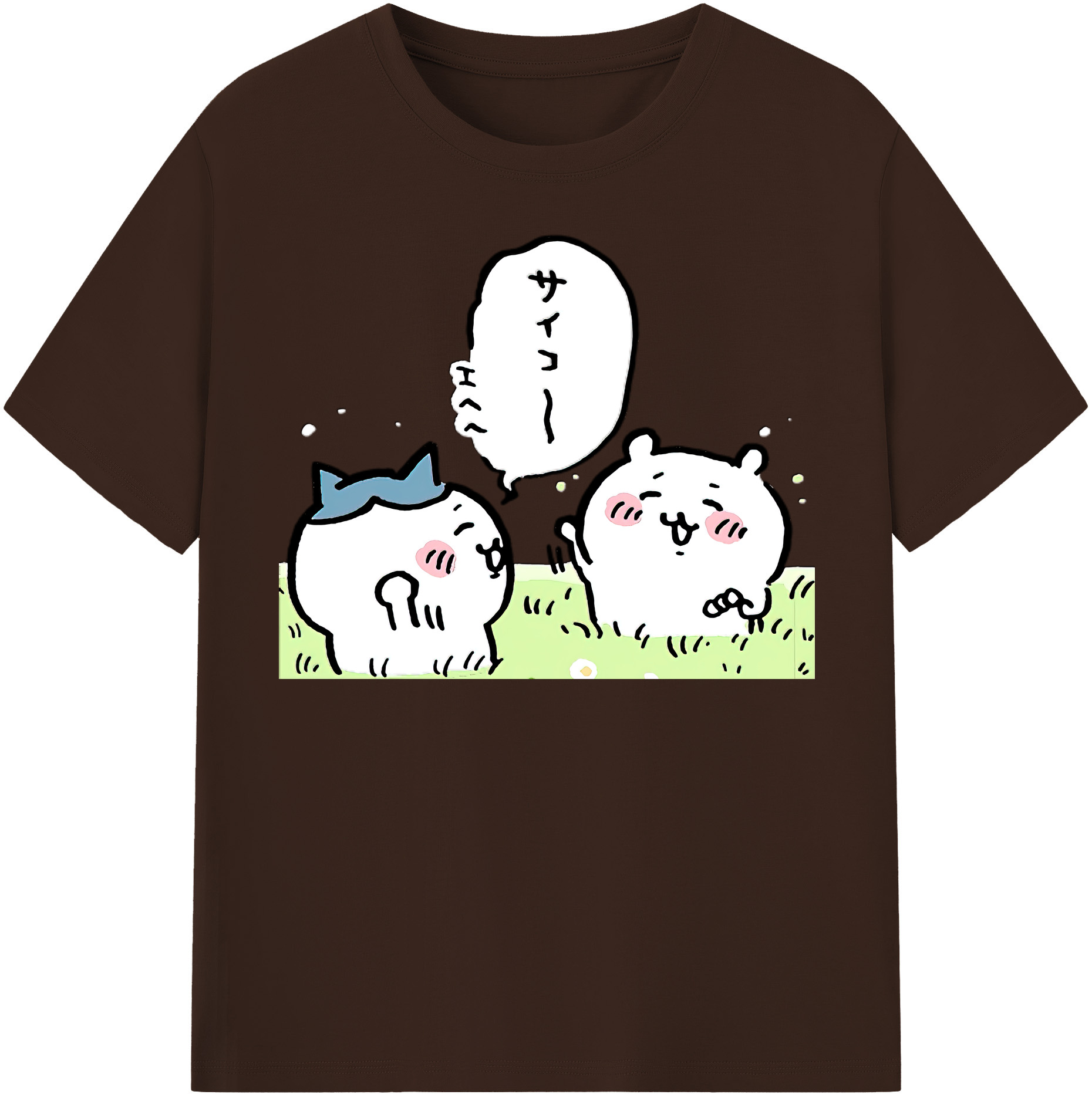 （画像用） ちいかわ ちいかわ Chii-kawa chiikawa 綿100％半袖Tシャツ（フロントプリント）