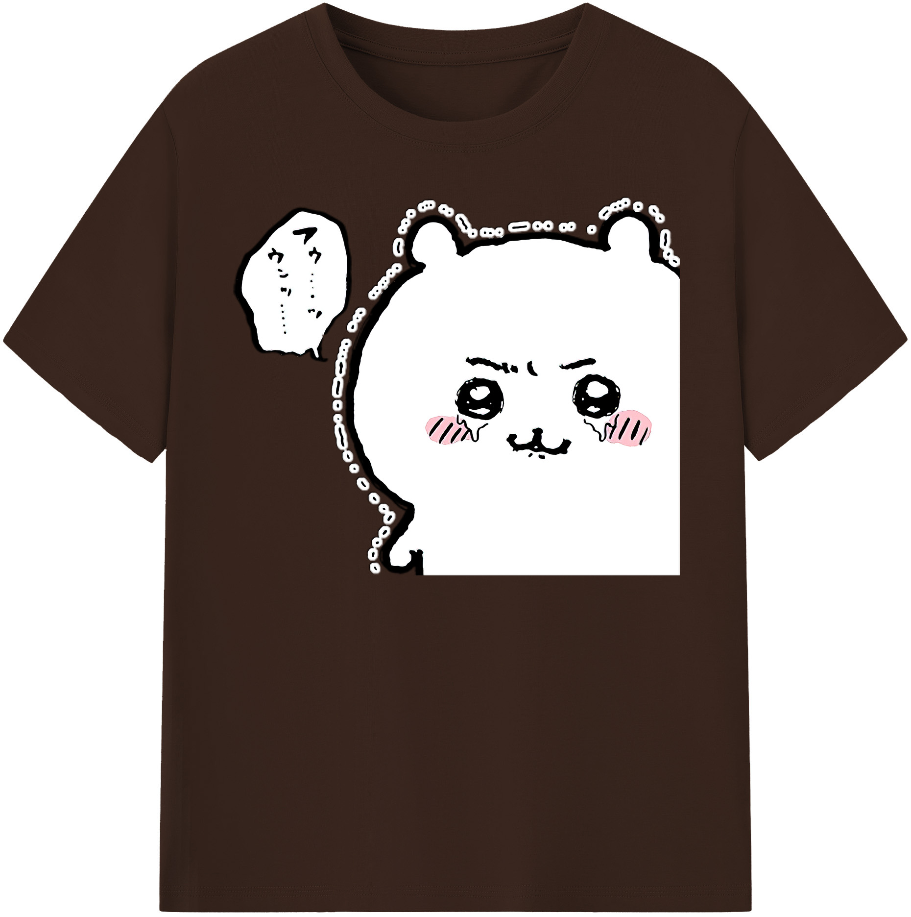 （画像用） ちいかわ ちいかわ Chii-kawa chiikawa 綿100％半袖Tシャツ（フロントプリント）