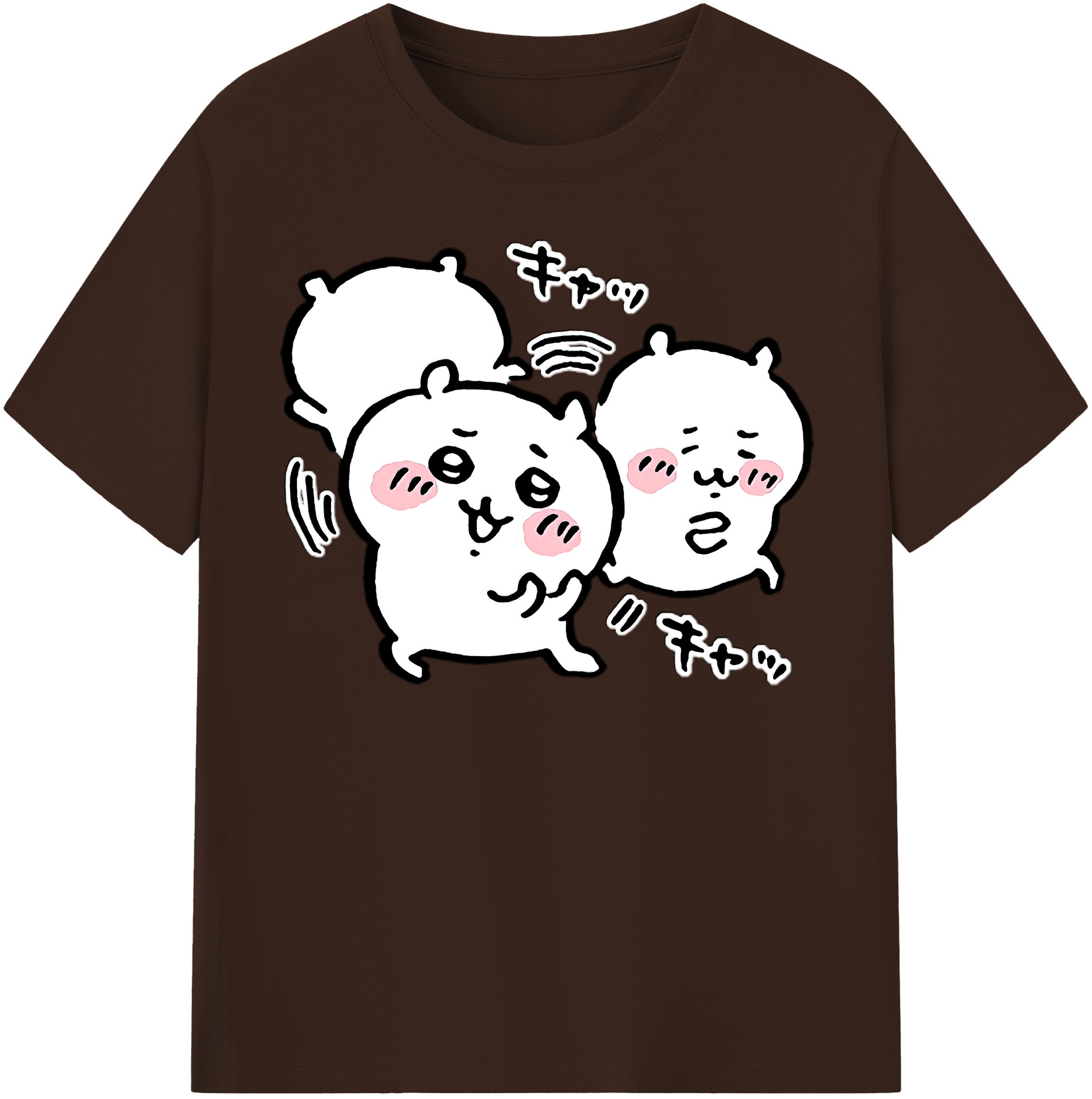 （画像用） ちいかわ ちいかわ Chii-kawa chiikawa 綿100％半袖Tシャツ（フロントプリント）