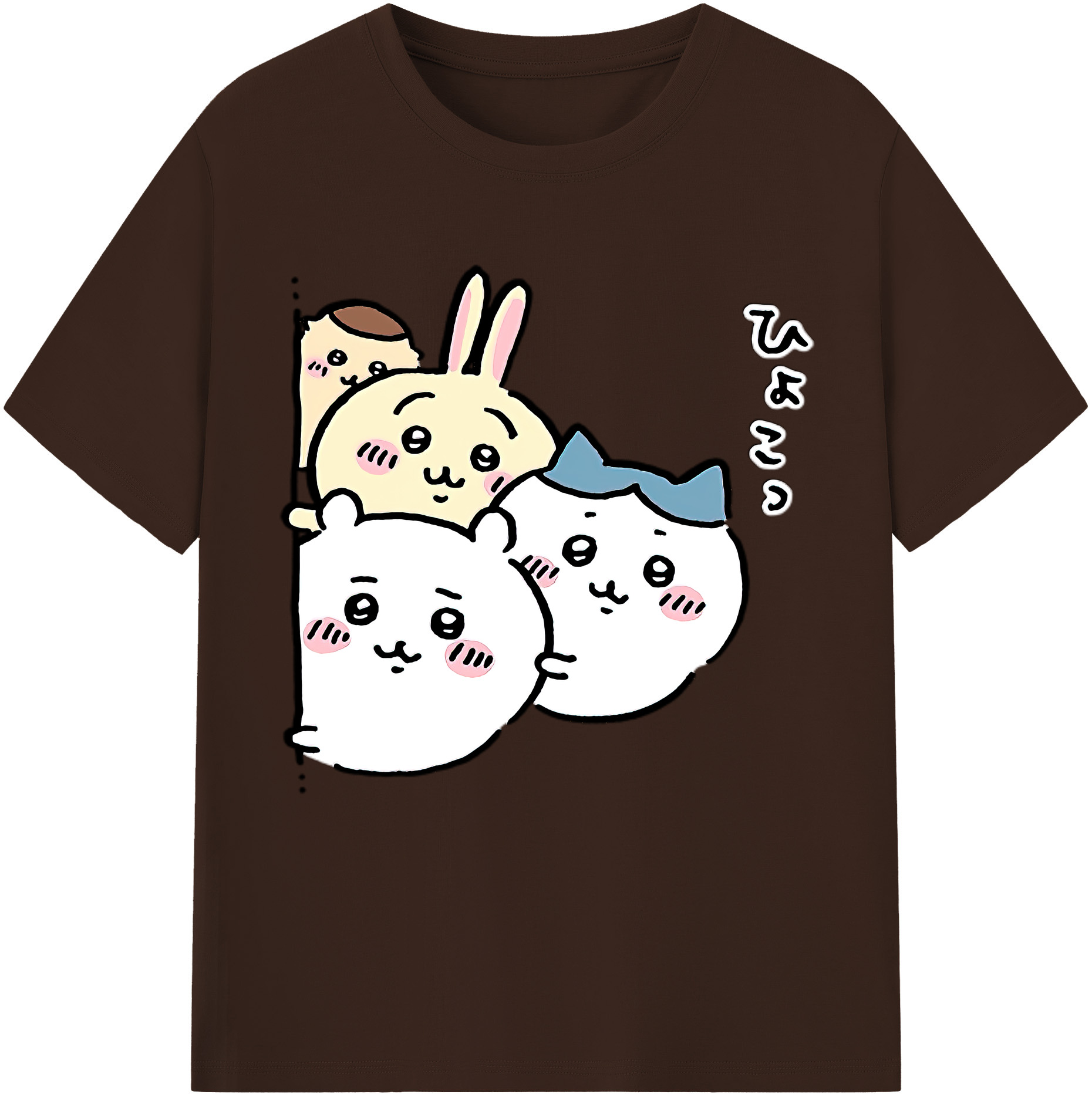 （画像用） ちいかわ ちいかわ Chii-kawa chiikawa 綿100％半袖Tシャツ（フロントプリント）