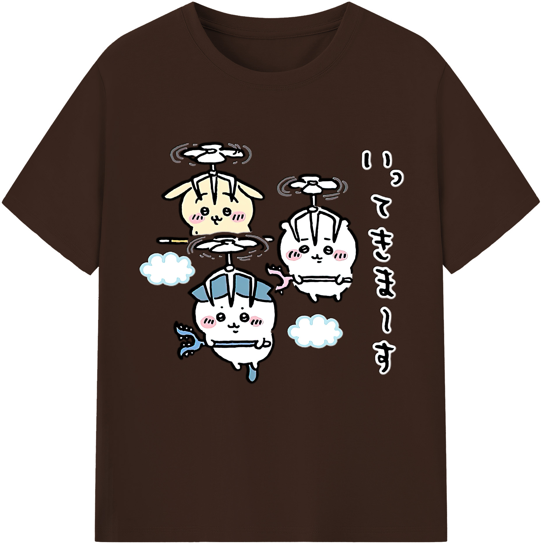 （画像用） ちいかわ ちいかわ Chii-kawa chiikawa 綿100％半袖Tシャツ（フロントプリント）