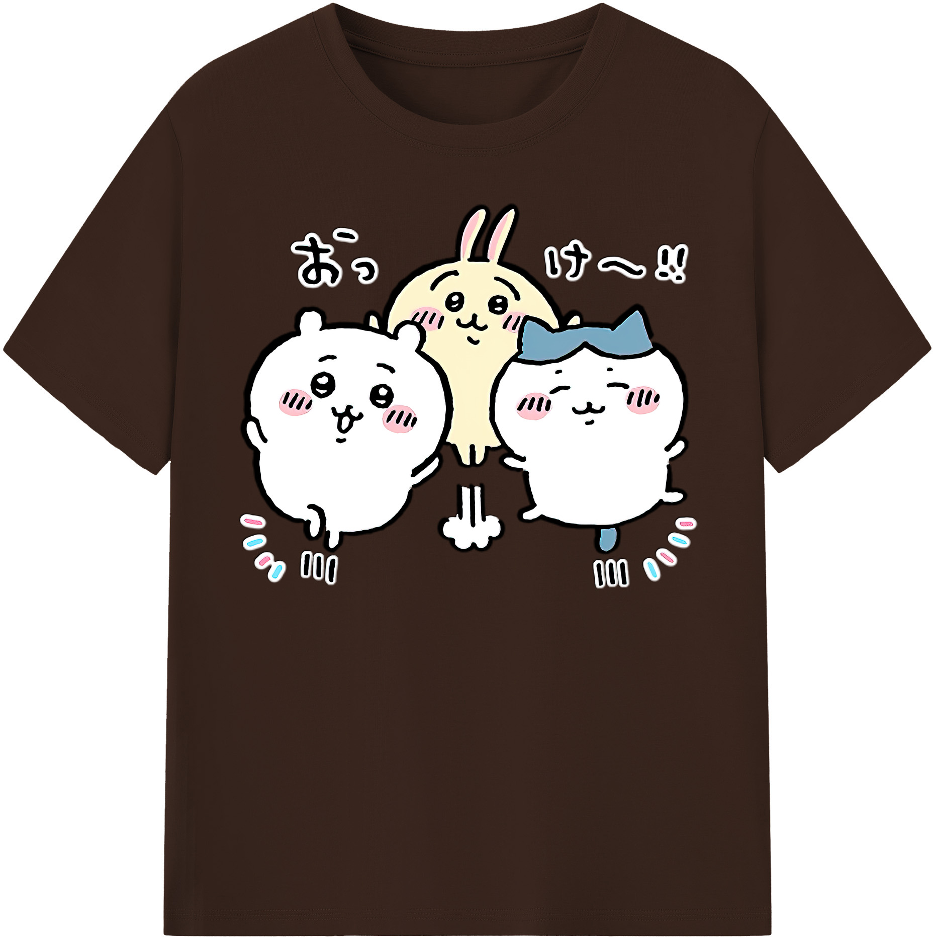 （画像用） ちいかわ ちいかわ Chii-kawa chiikawa 綿100％半袖Tシャツ（フロントプリント）