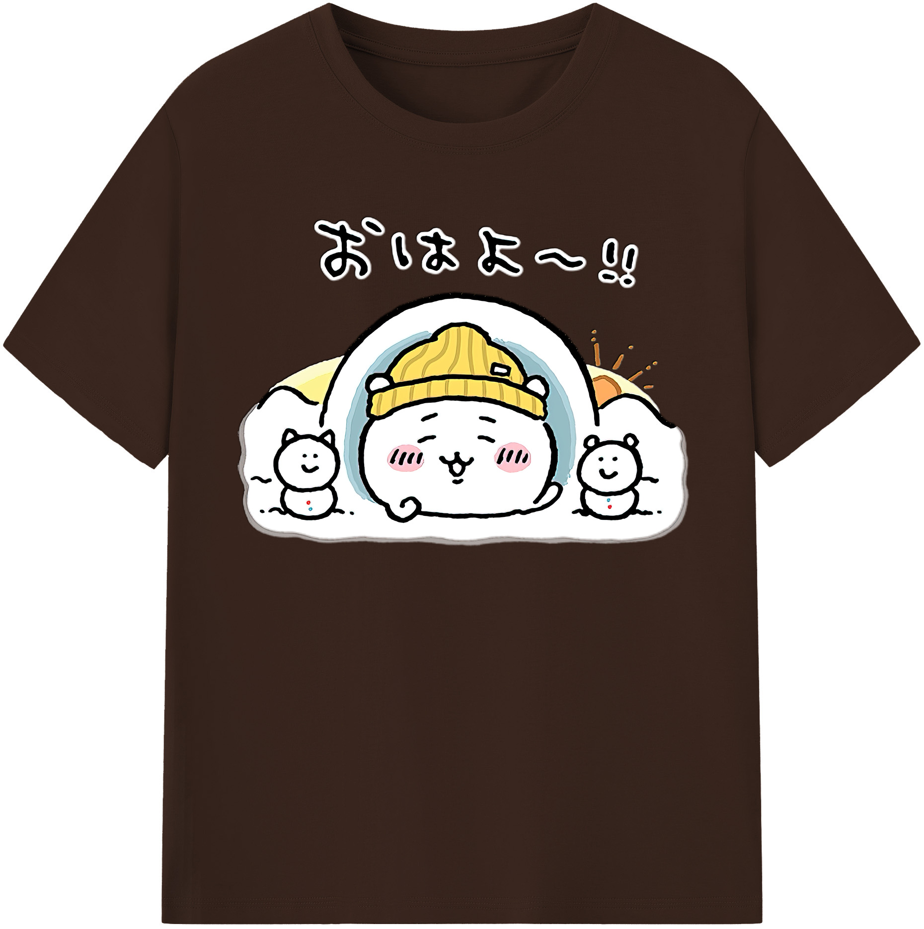 （画像用） ちいかわ ちいかわ Chii-kawa chiikawa 綿100％半袖Tシャツ（フロントプリント）