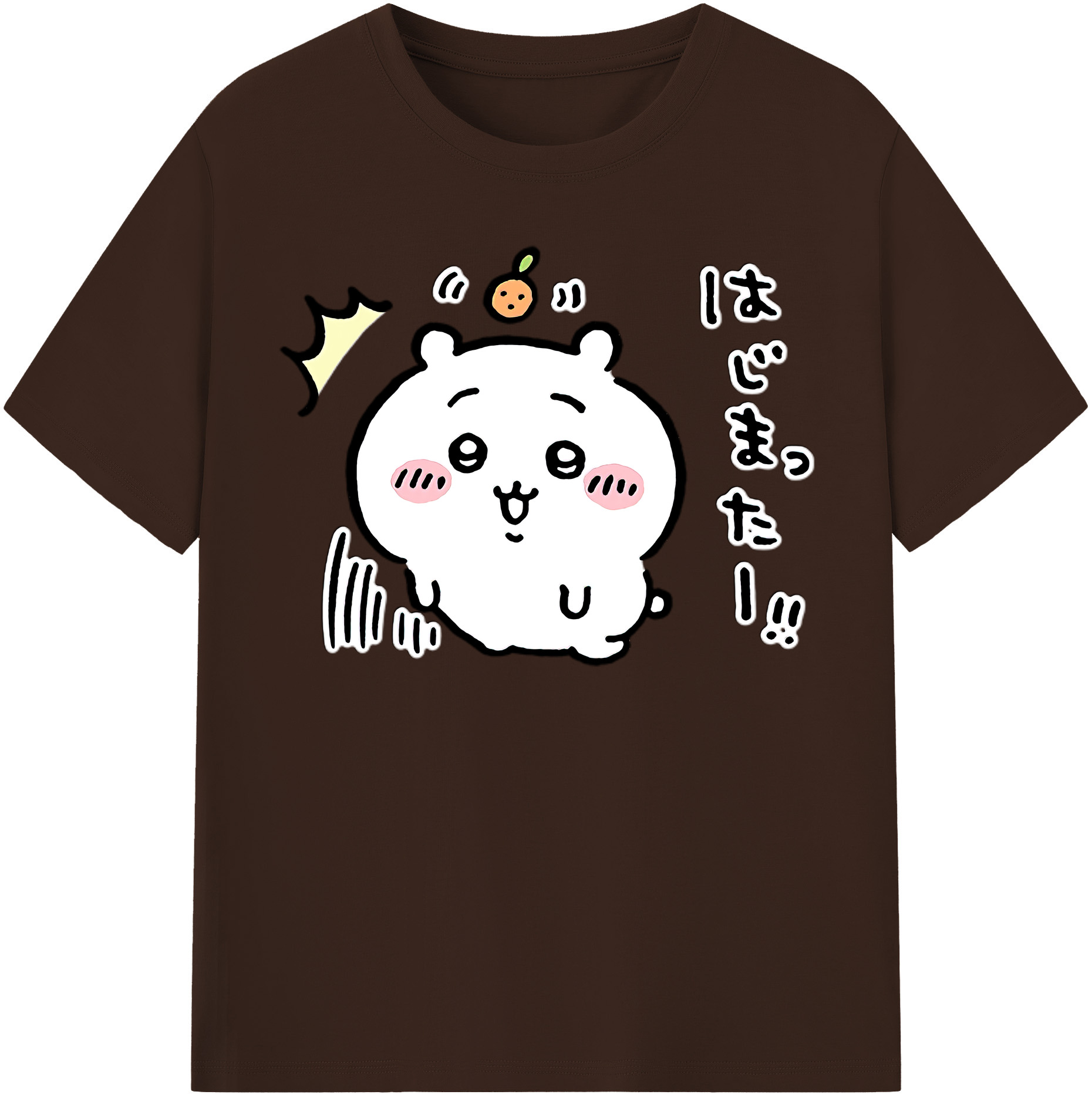 （画像用） ちいかわ ちいかわ Chii-kawa chiikawa 綿100％半袖Tシャツ（フロントプリント）