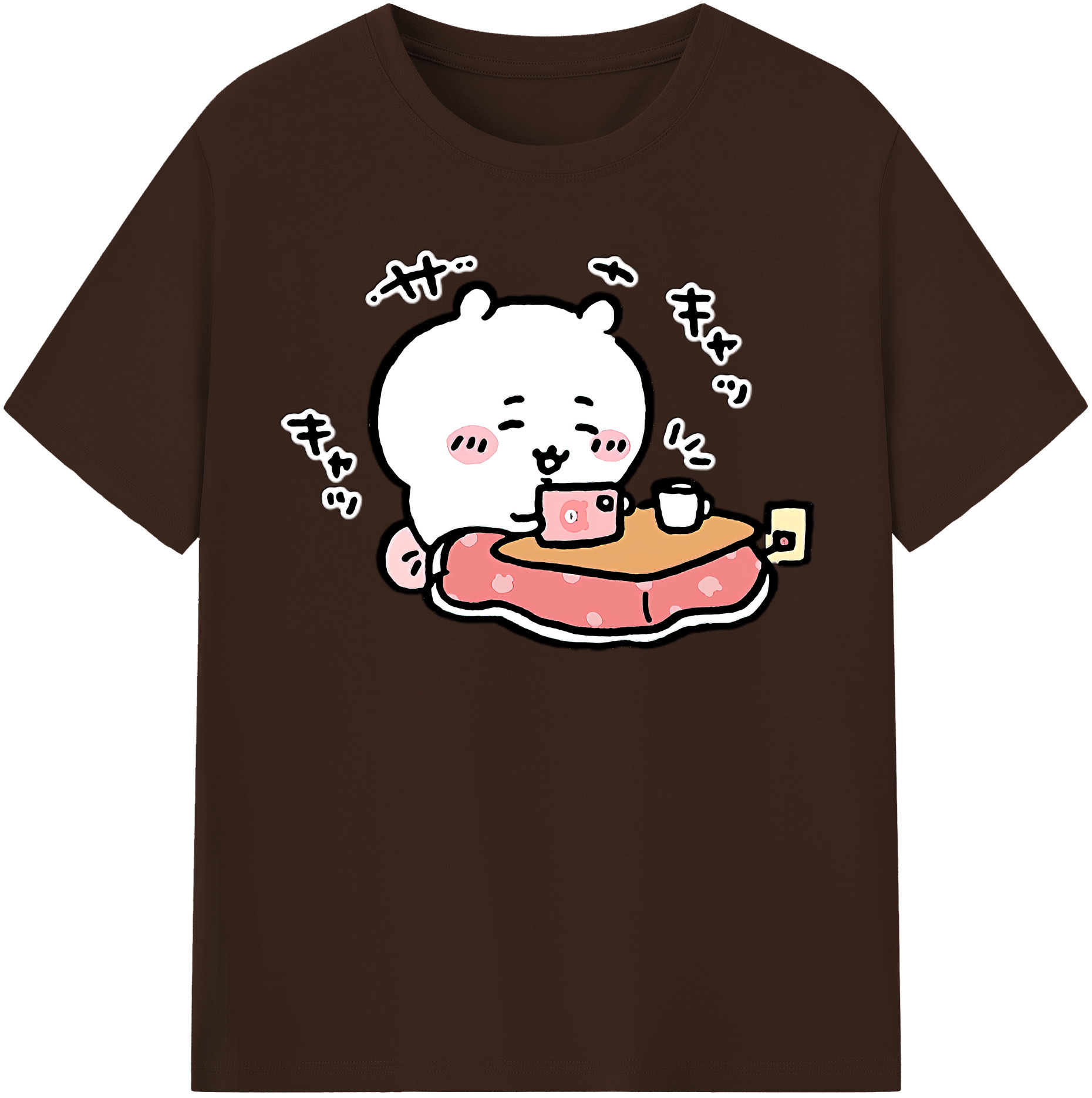（画像用） ちいかわ ちいかわ Chii-kawa chiikawa 綿100％半袖Tシャツ（フロントプリント）