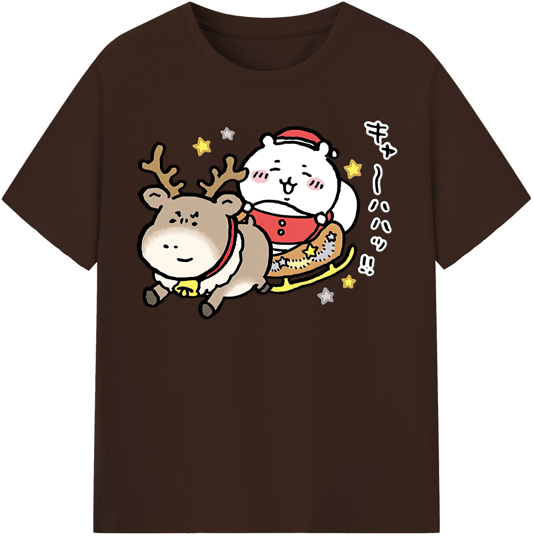 （画像用） ちいかわ ちいかわ Chii-kawa chiikawa 綿100％半袖Tシャツ（フロントプリント）