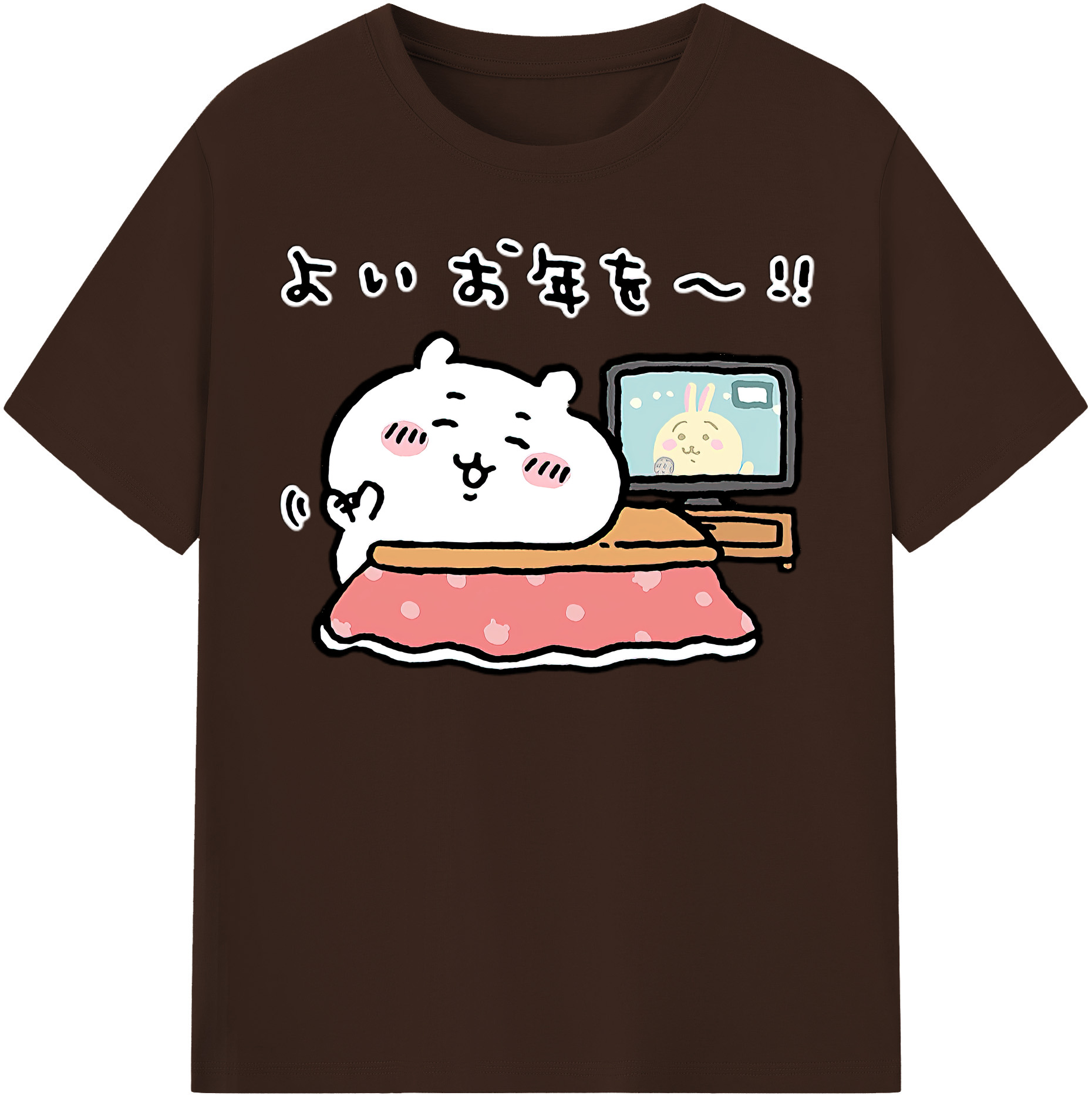 （画像用） ちいかわ ちいかわ Chii-kawa chiikawa 綿100％半袖Tシャツ（フロントプリント）