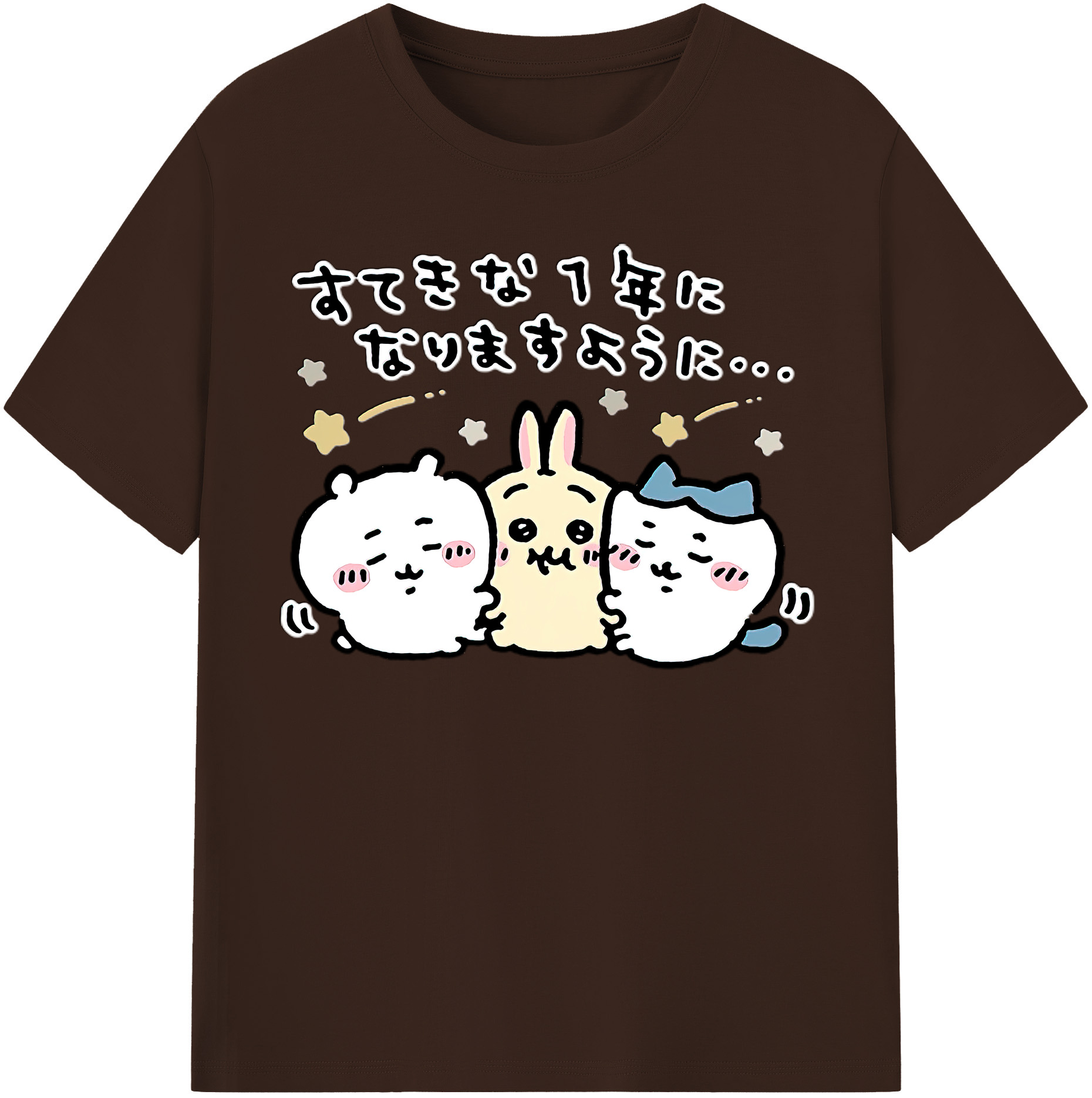 （画像用） ちいかわ ちいかわ Chii-kawa chiikawa 綿100％半袖Tシャツ（フロントプリント）