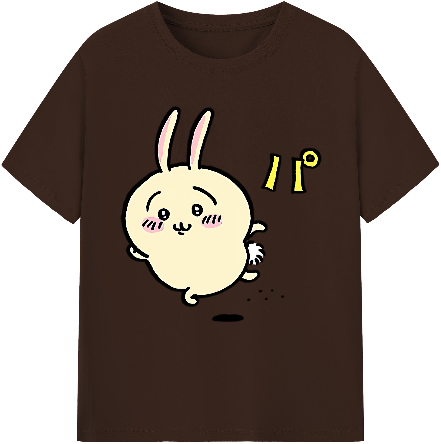 （画像用） ちいかわ うさぎ Chii-kawa usagi 綿100％半袖Tシャツ（フロントプリント）