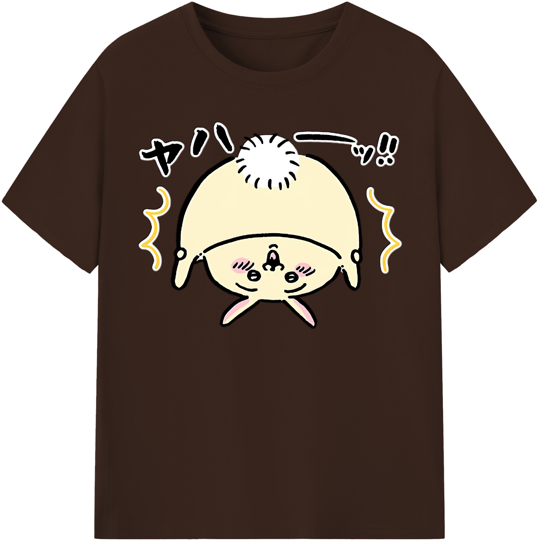 （画像用） ちいかわ うさぎ Chii-kawa usagi 綿100％半袖Tシャツ（フロントプリント）