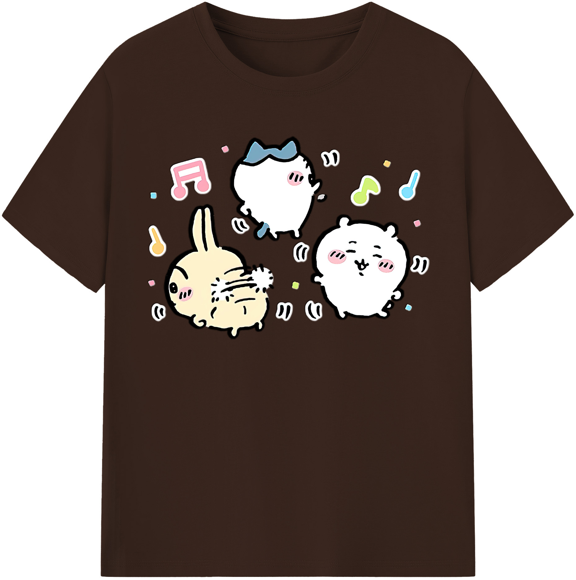 （画像用） ちいかわ うさぎ Chii-kawa usagi 綿100％半袖Tシャツ（フロントプリント）